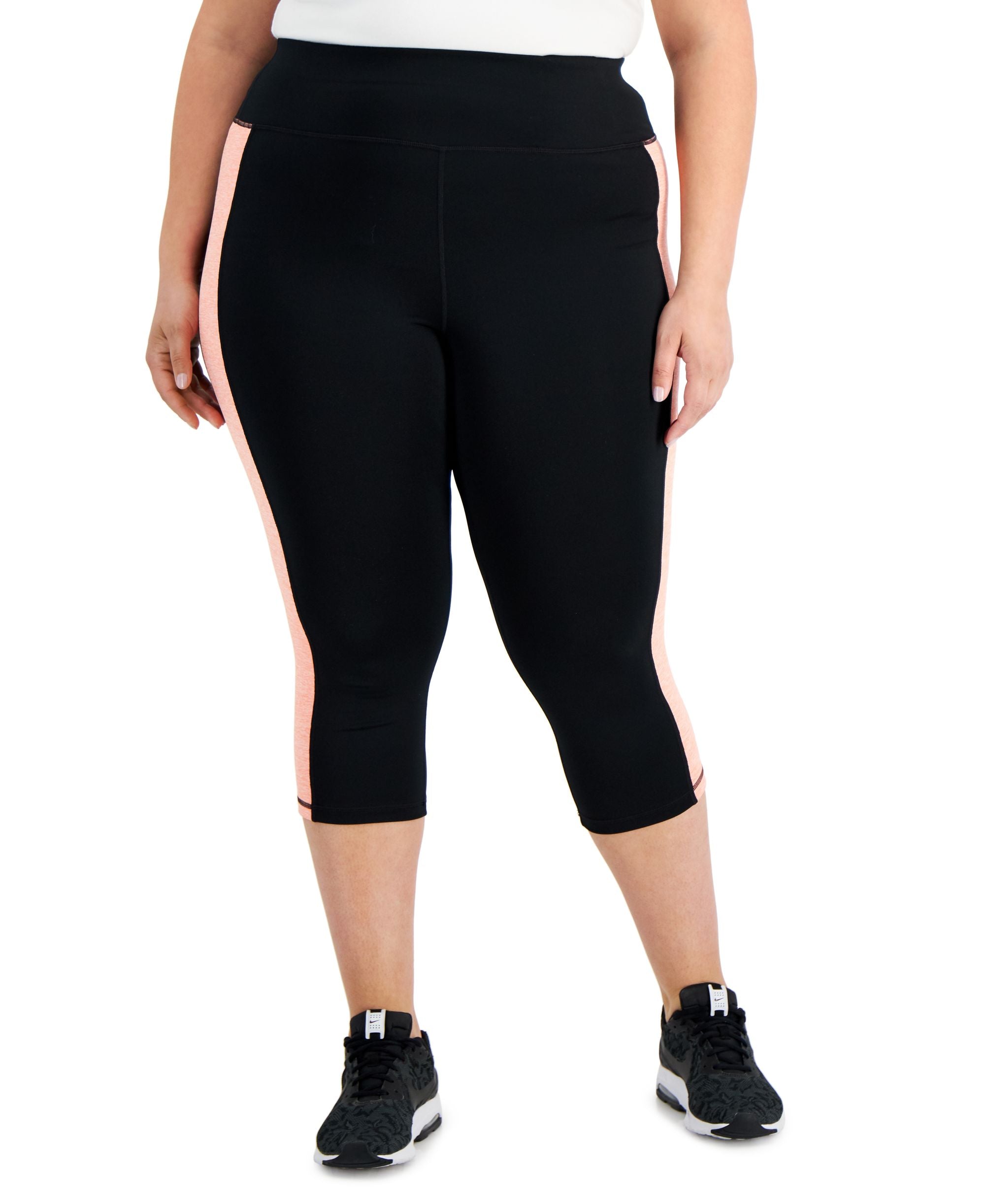 ID Ideology Plus Size Colorblocked Capri Leggings