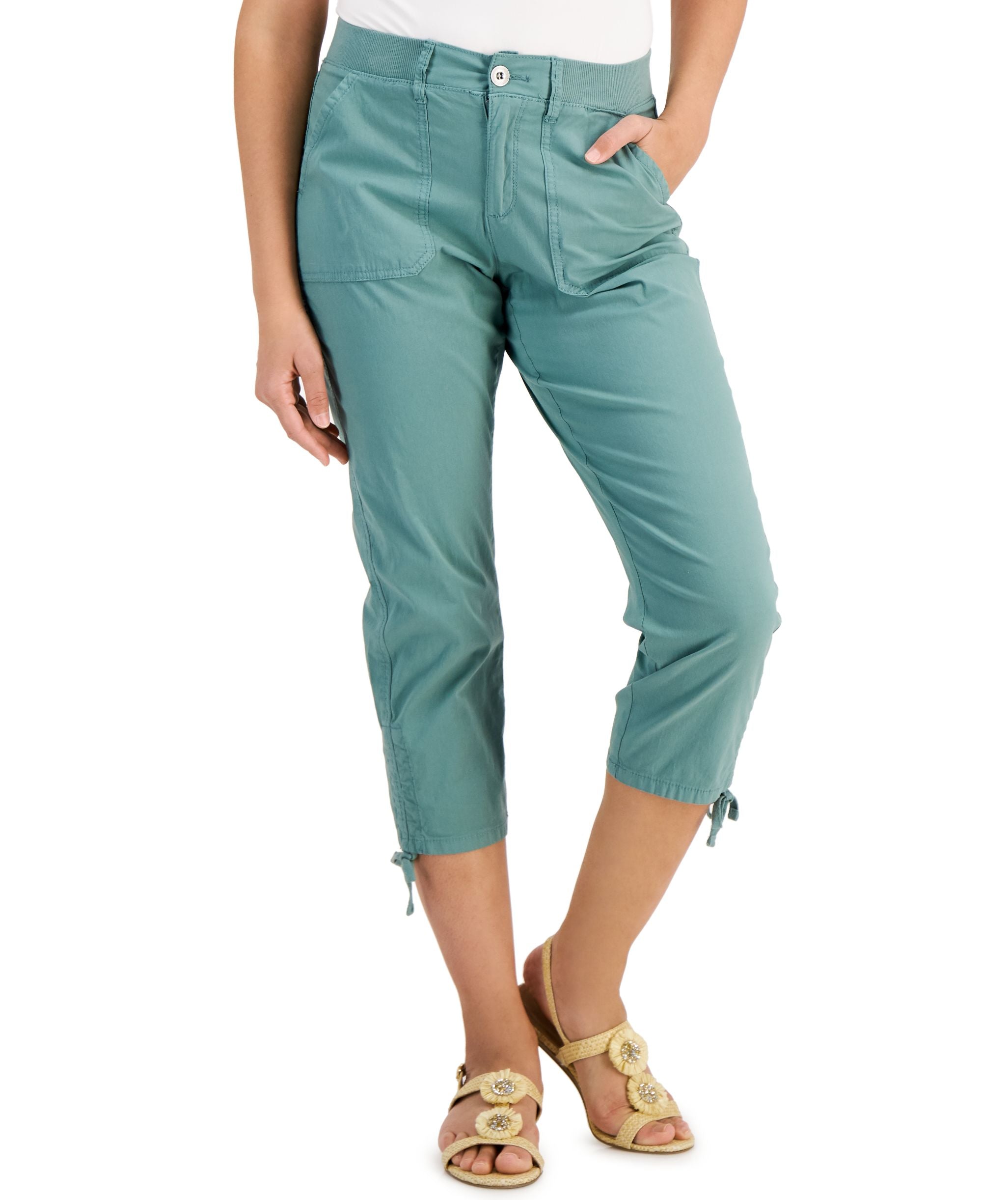 Style & Co Tie Hem Capri Pants