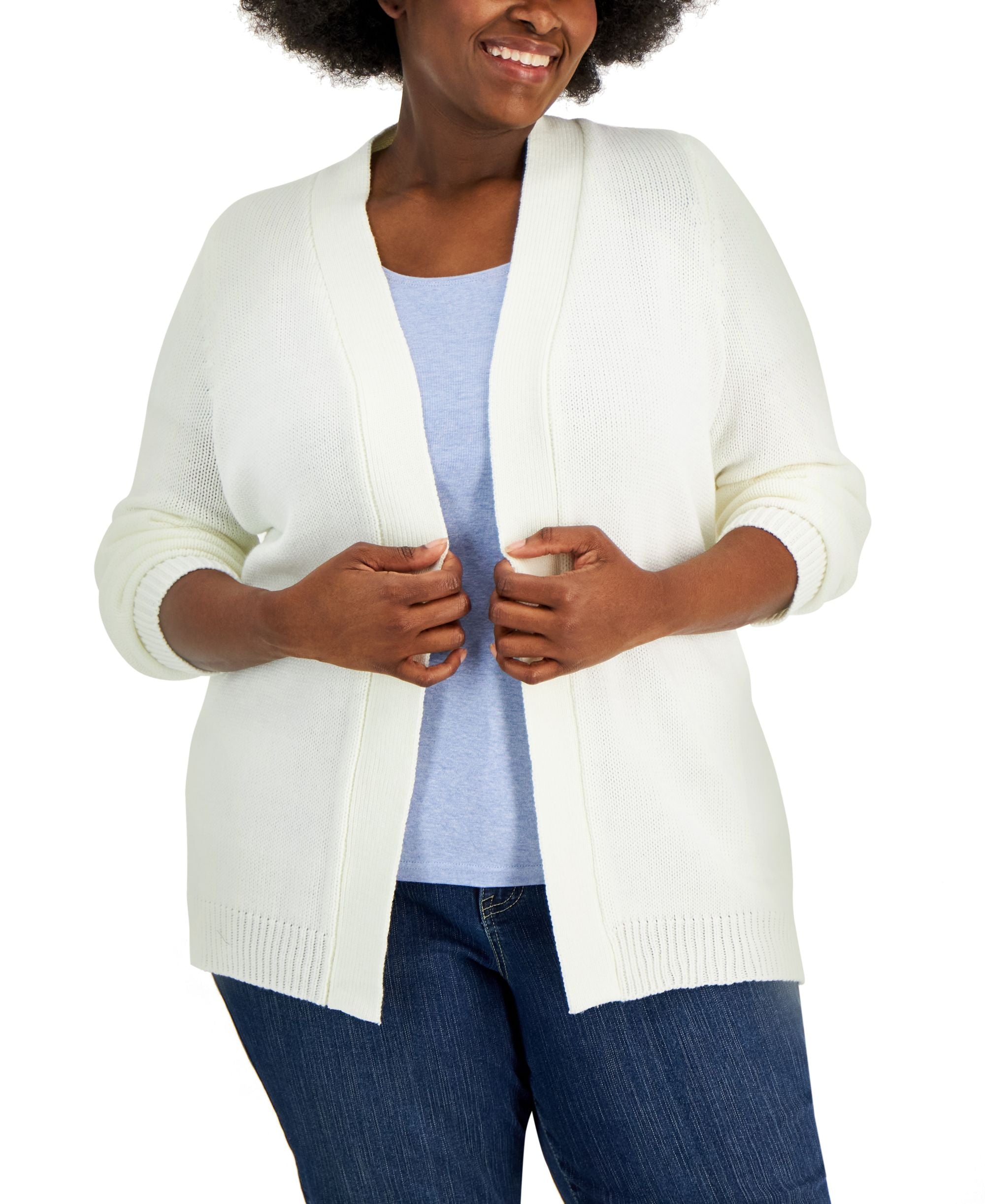 Karen Scott Plus Size Cardigan Sweater