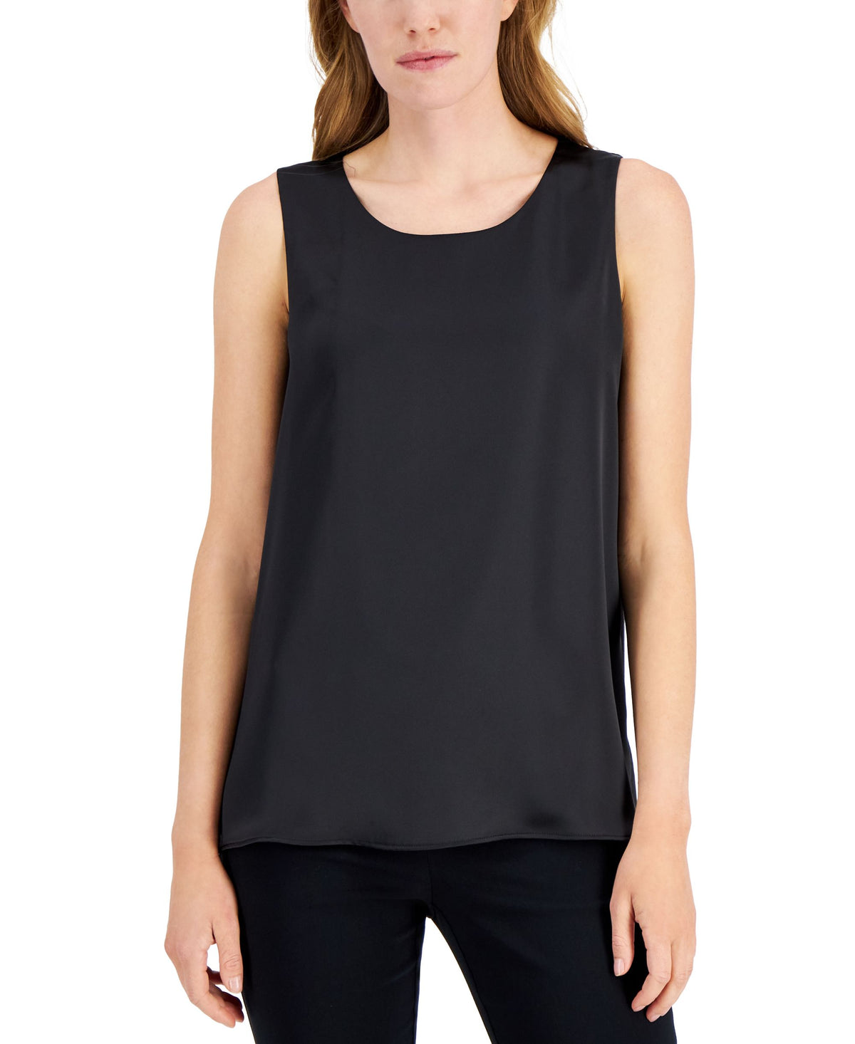 Alfani Womens Satin Front Sleeveless Tank Top