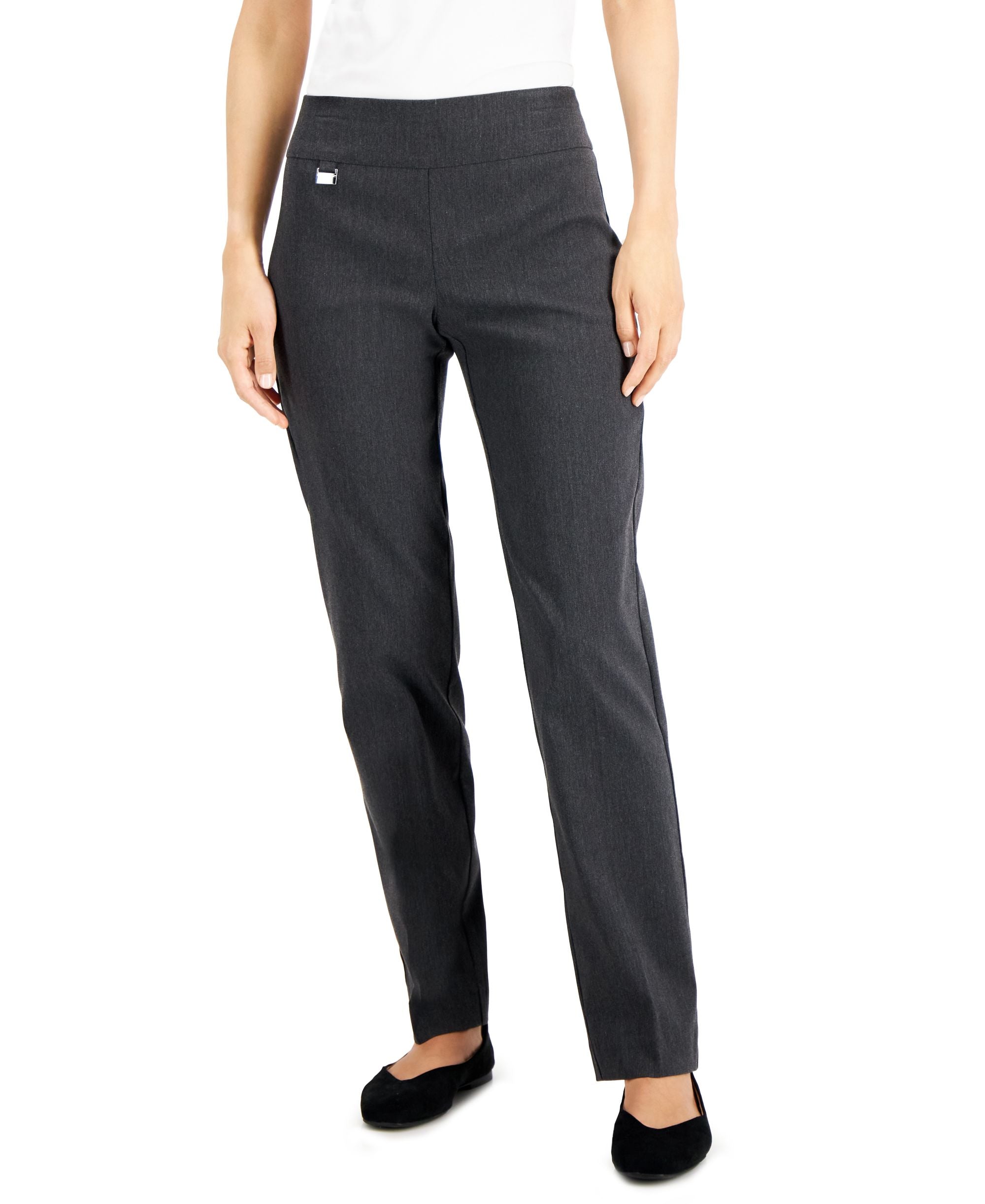 Alfani Tummy Control Pull On Straight Leg Pants