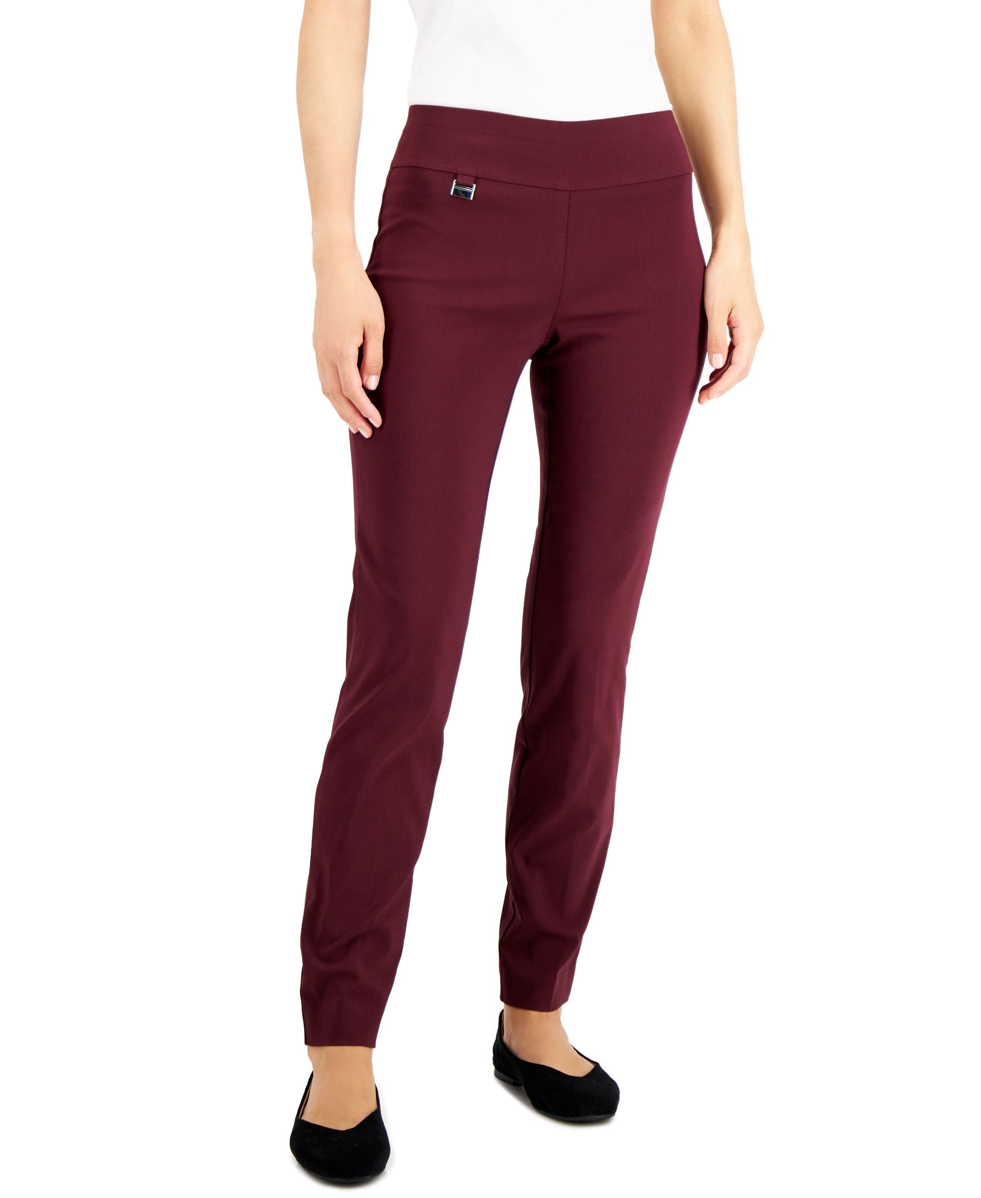 Petite Tummy-Control Pull-On Skinny Pants, Petite & Petite Short