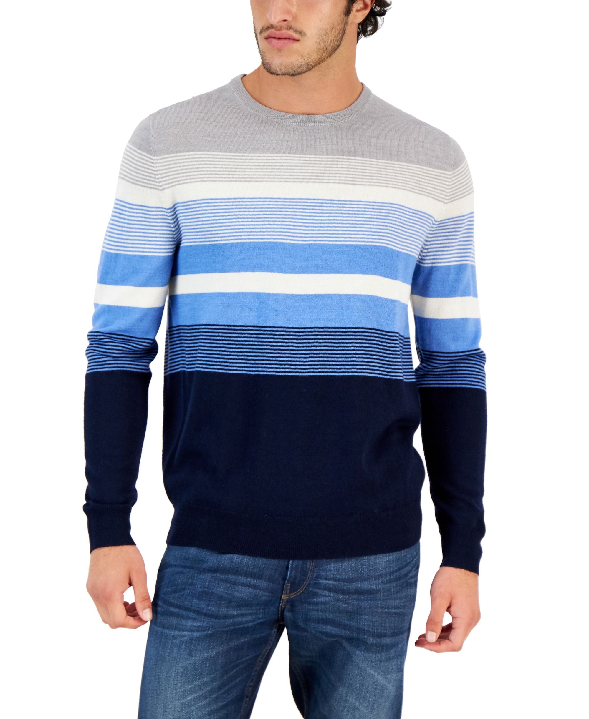 Club Room Mens Ombre Stripe Sweater
