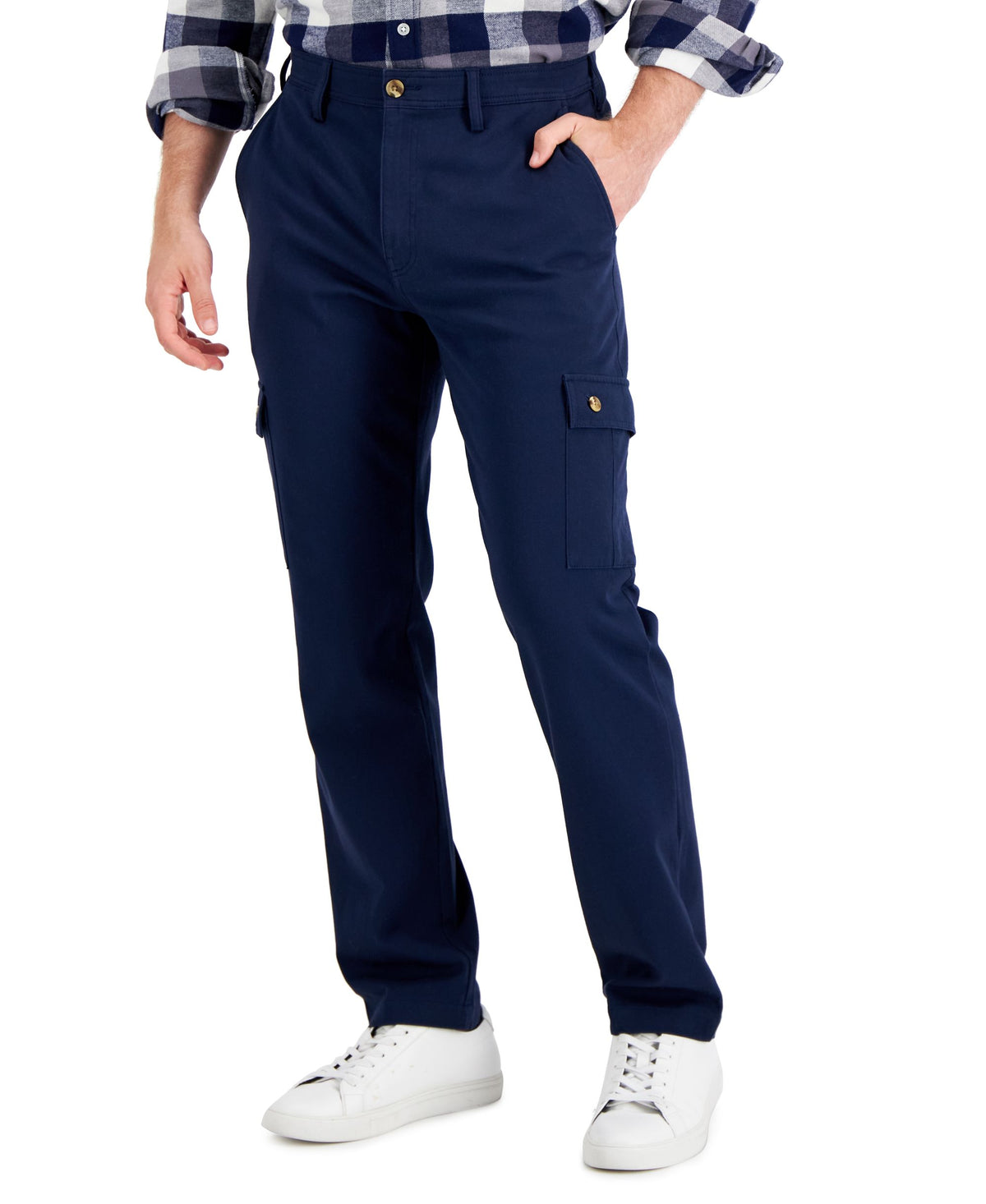 Club Room Mens Regular Fit Stretch Cargo Pants