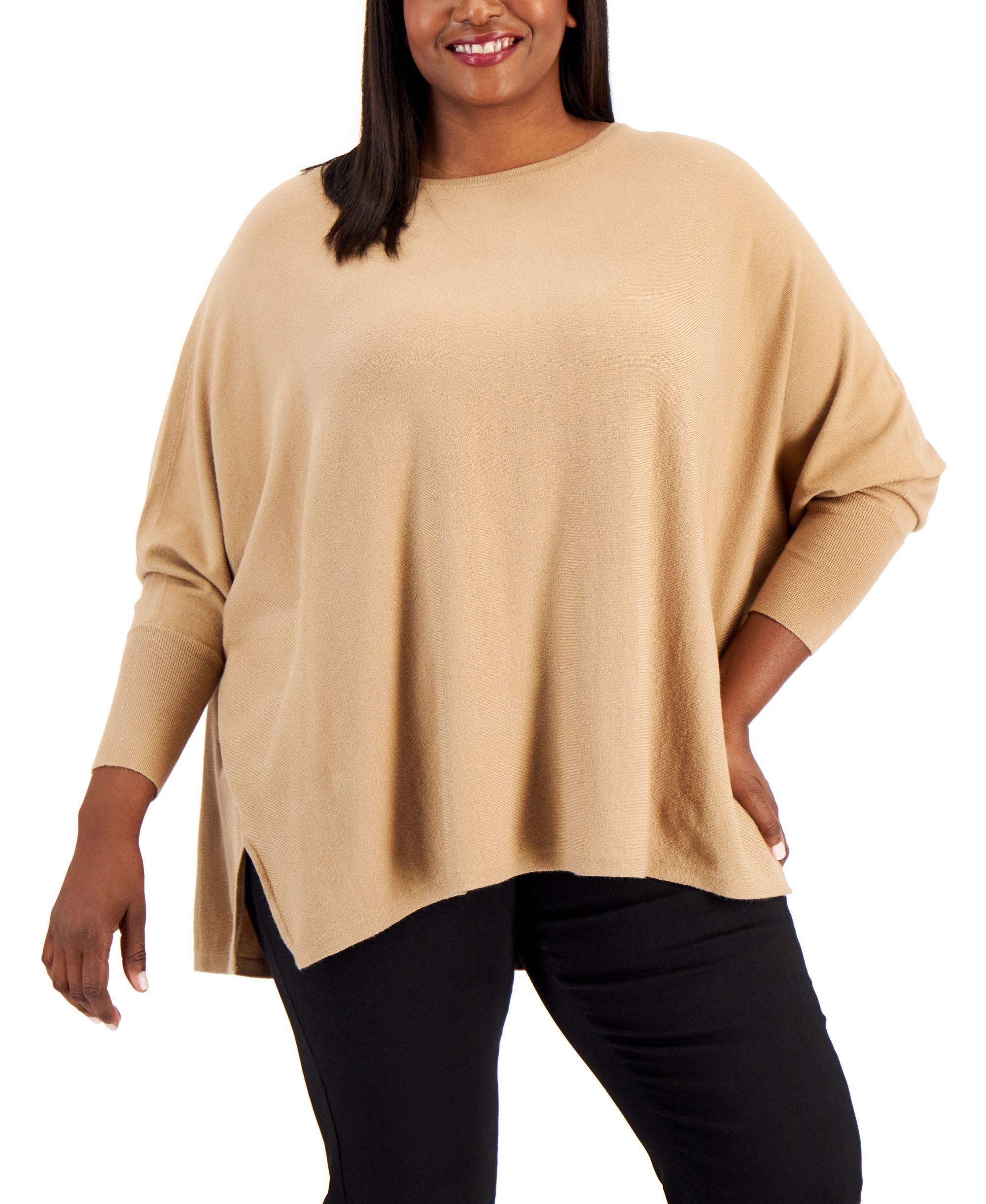 Alfani Plus Size Boat Neck Sweater