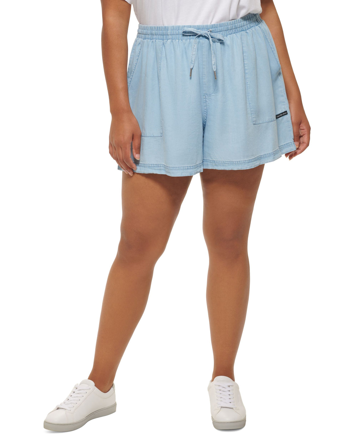 Calvin Klein Jeans Trendy Plus Size Drawstring Shorts