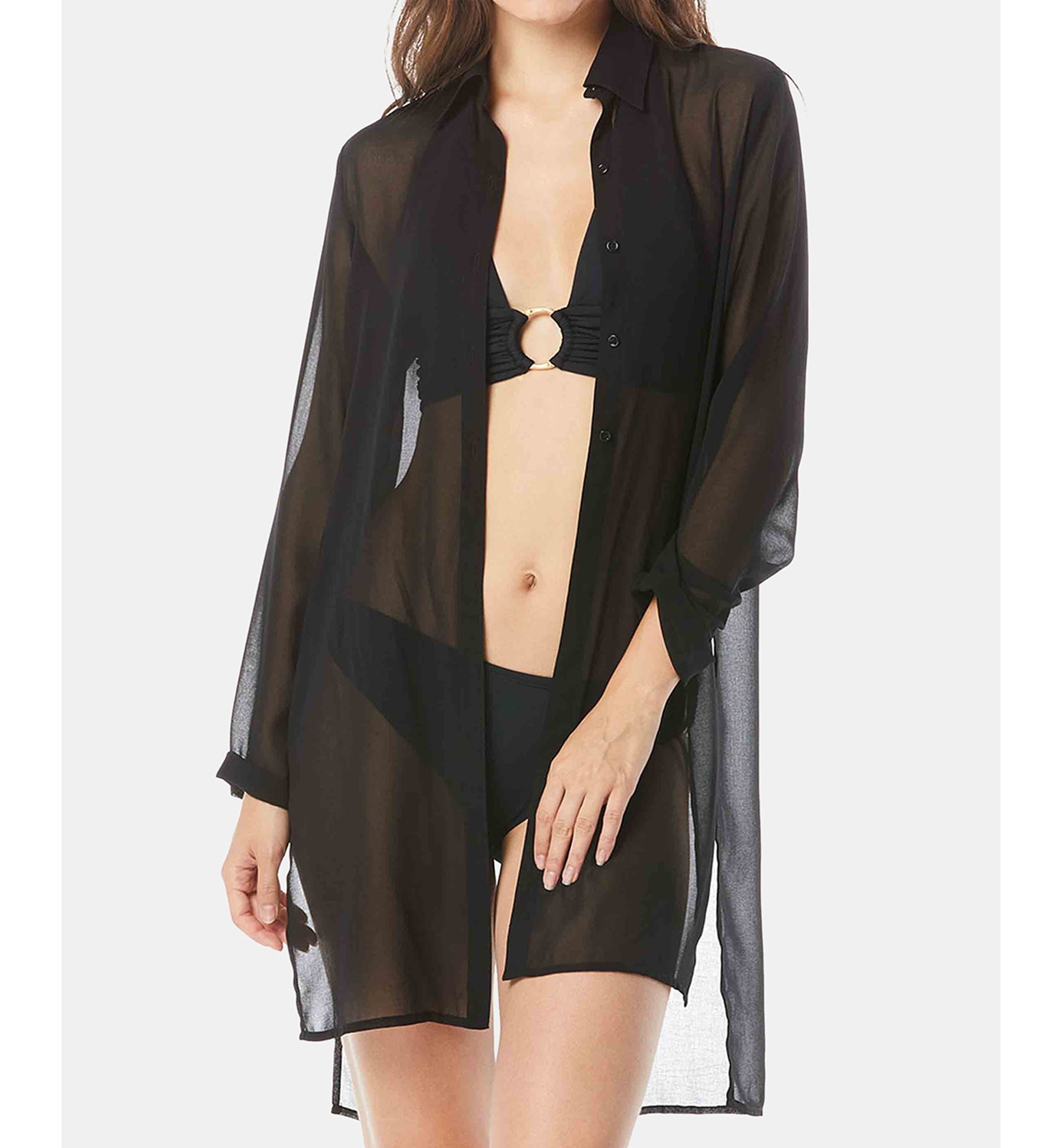 Tie-Front Shirt Cover-Up