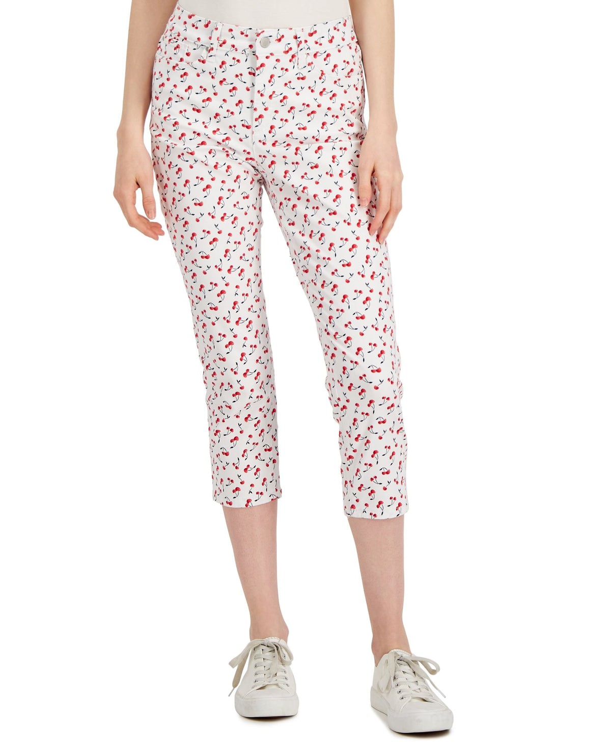 Charter Club Womens Bristol Printed Capri Jeans