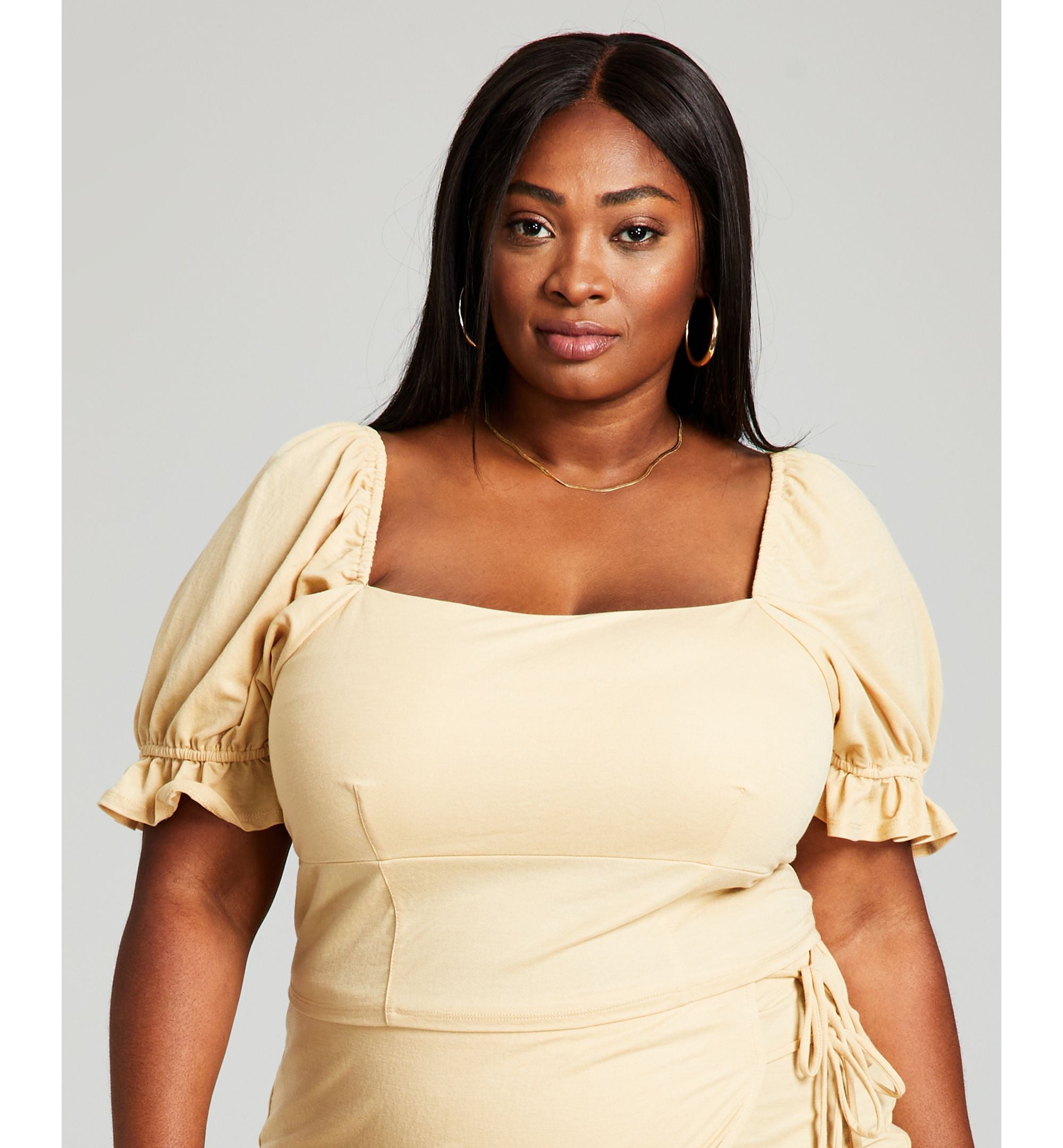 Trendy Plus Size Square-Neck Top
