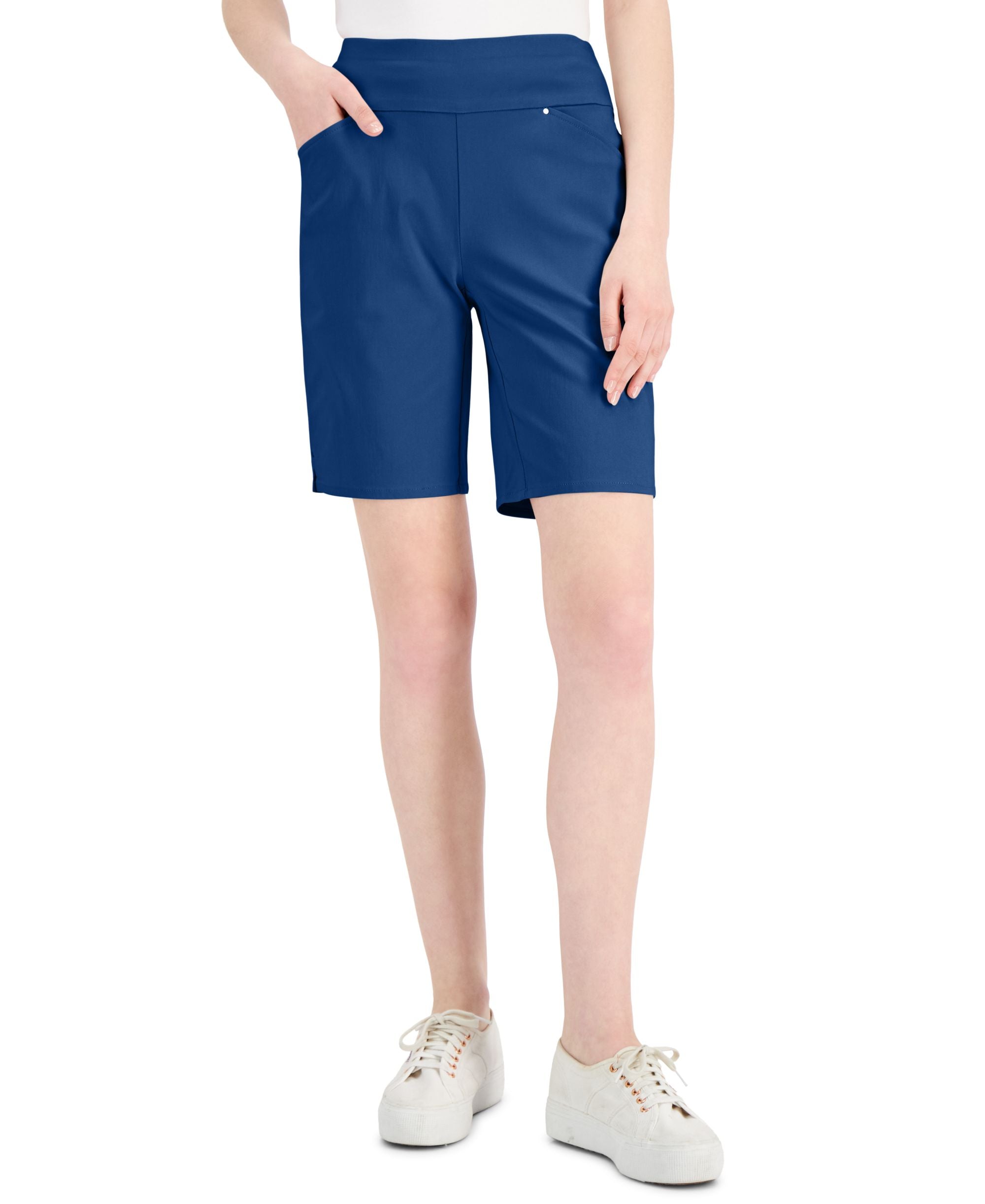 INC International Concepts High Rise Pull On Bermuda Shorts
