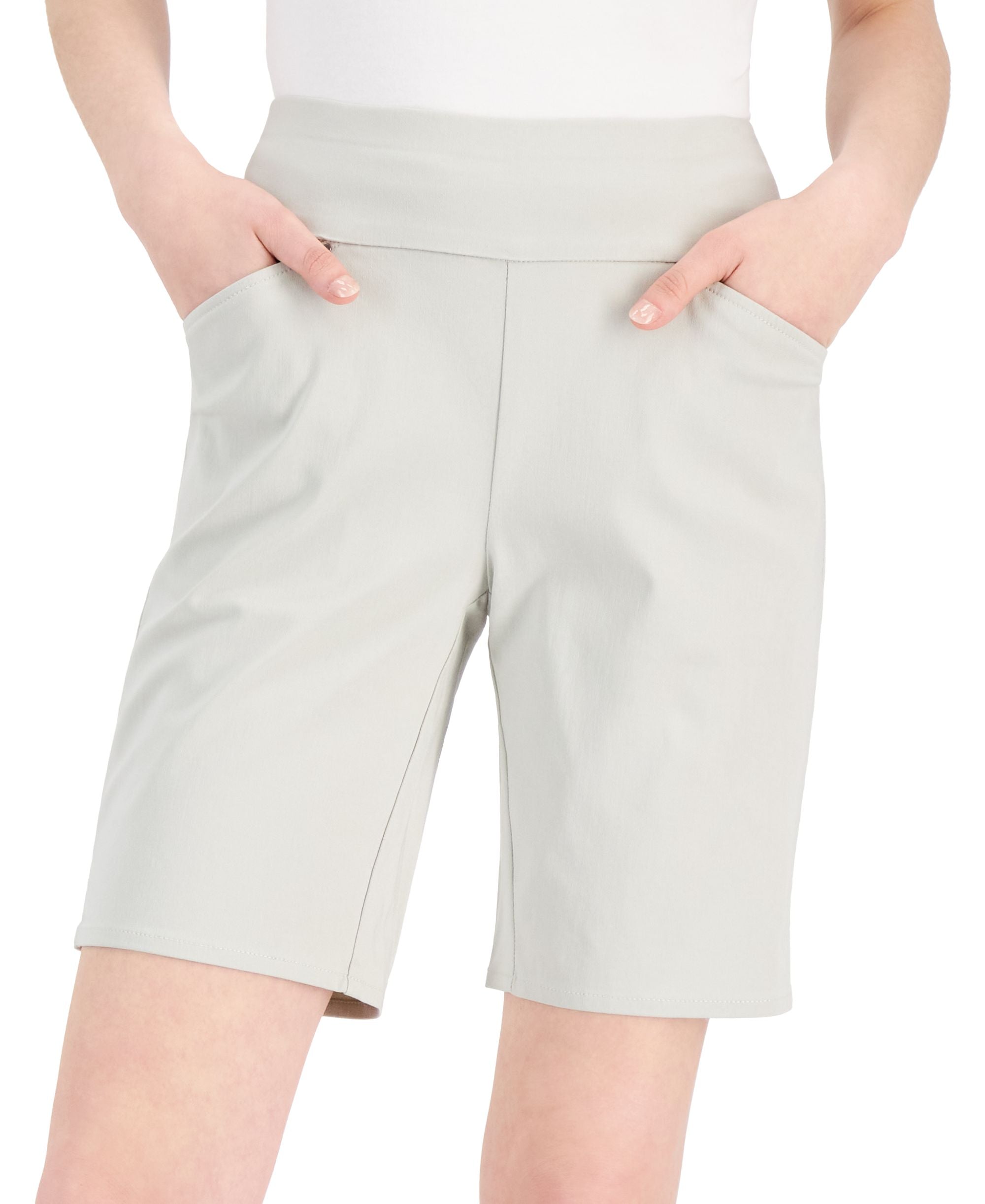 INC International Concepts High Rise Pull On Bermuda Shorts