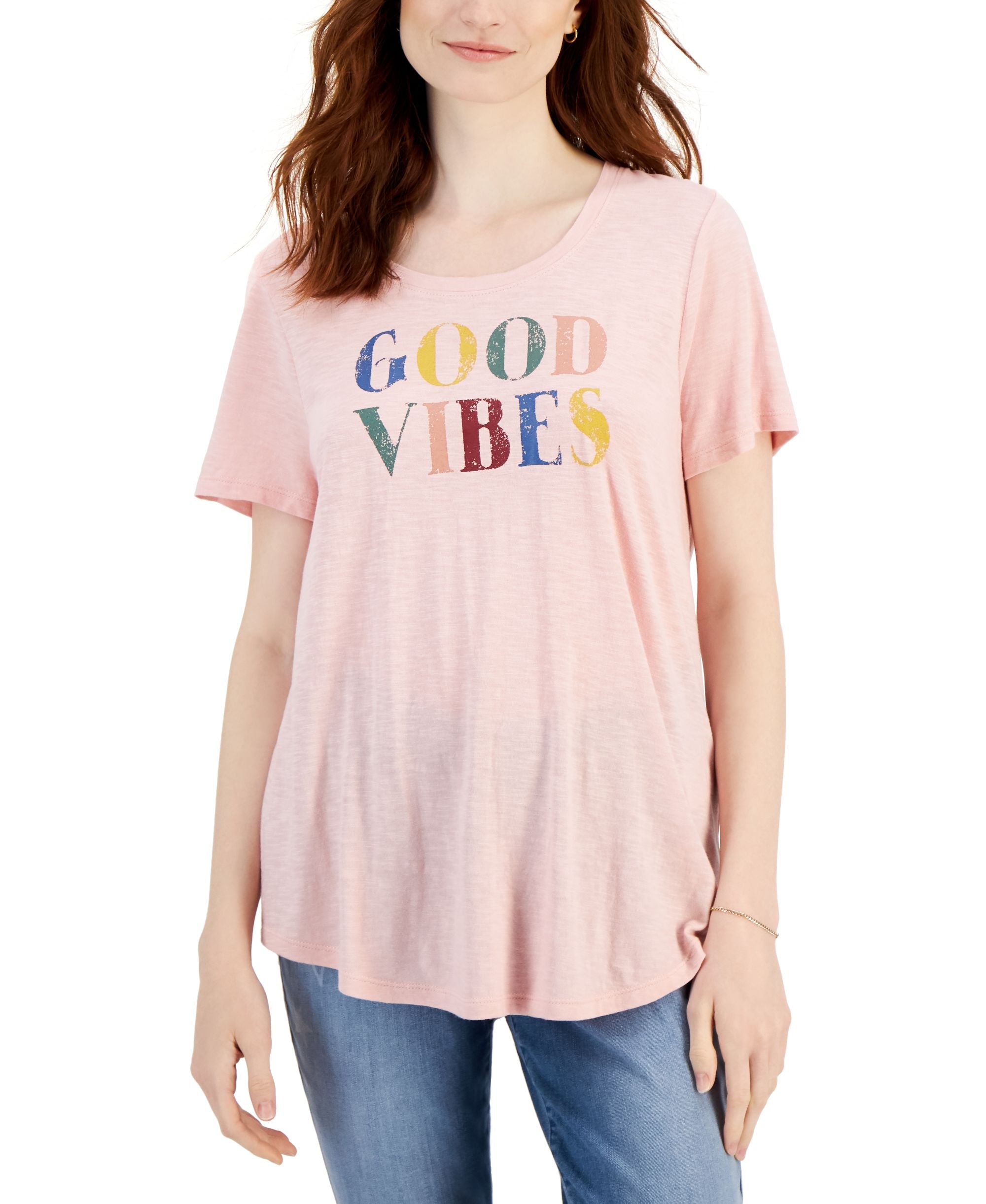 Style & Co Womens Love Graphic T-Shirt