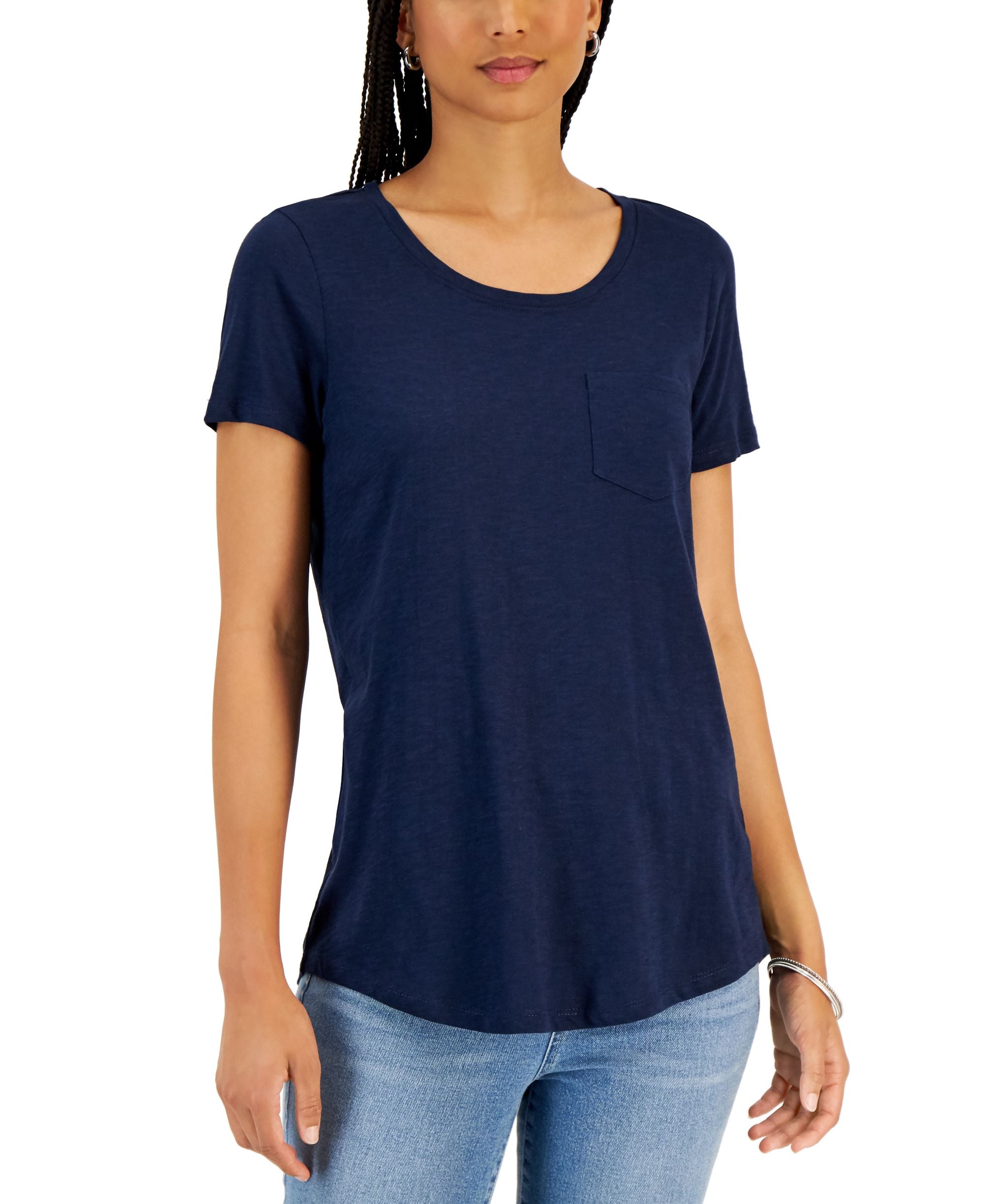 Style & Co Womens Pocket T-Shirt