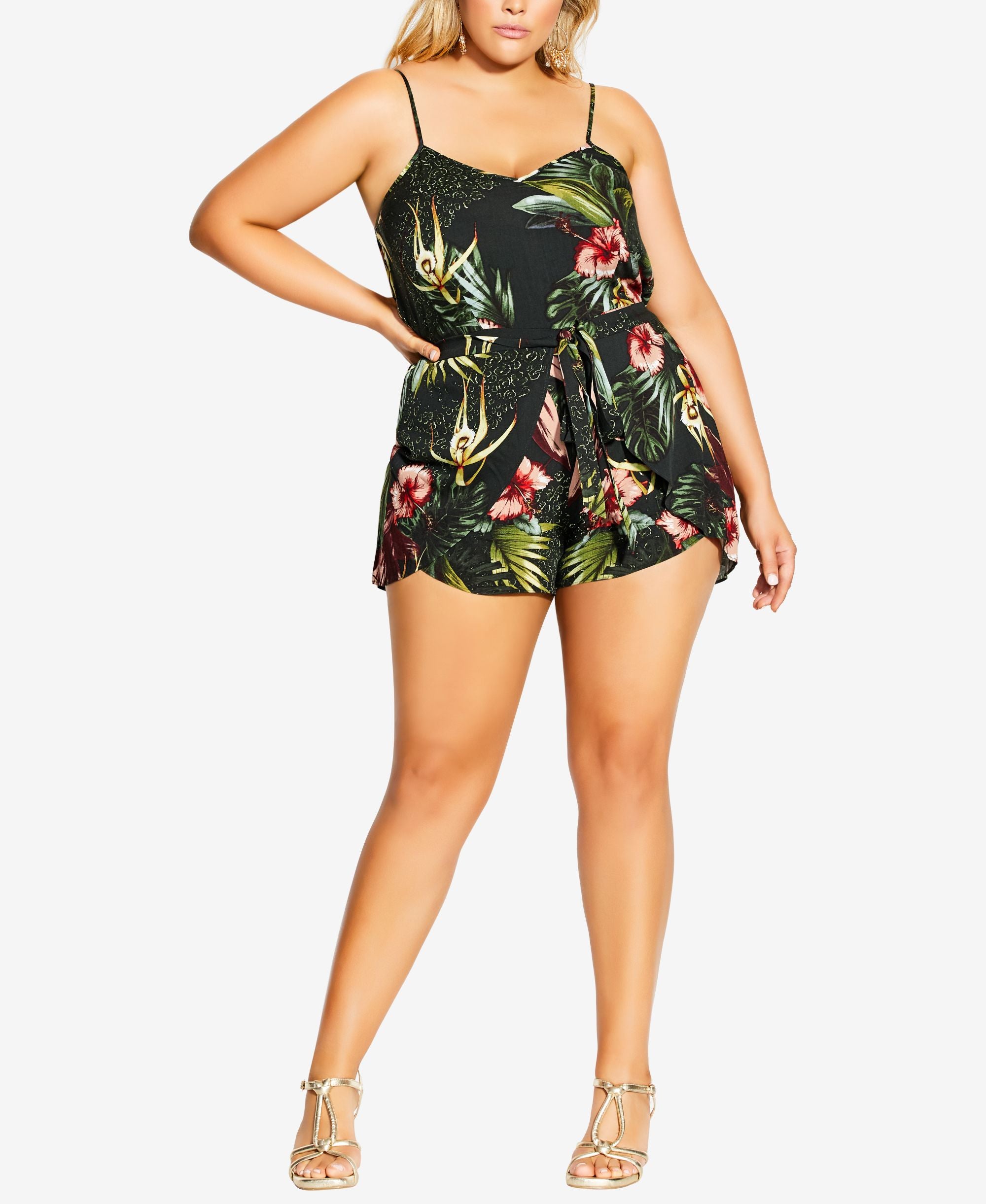 Trendy Plus Size Phuket Tie Romper
