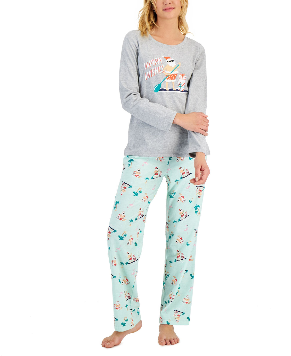 Matching Womens Tropical Santa Mix It Family Pajama Set