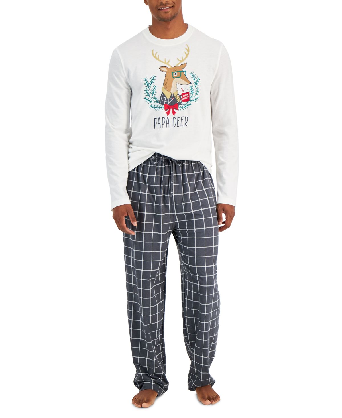 Matching Men's Papa Deer Mix It Family Pajama Set