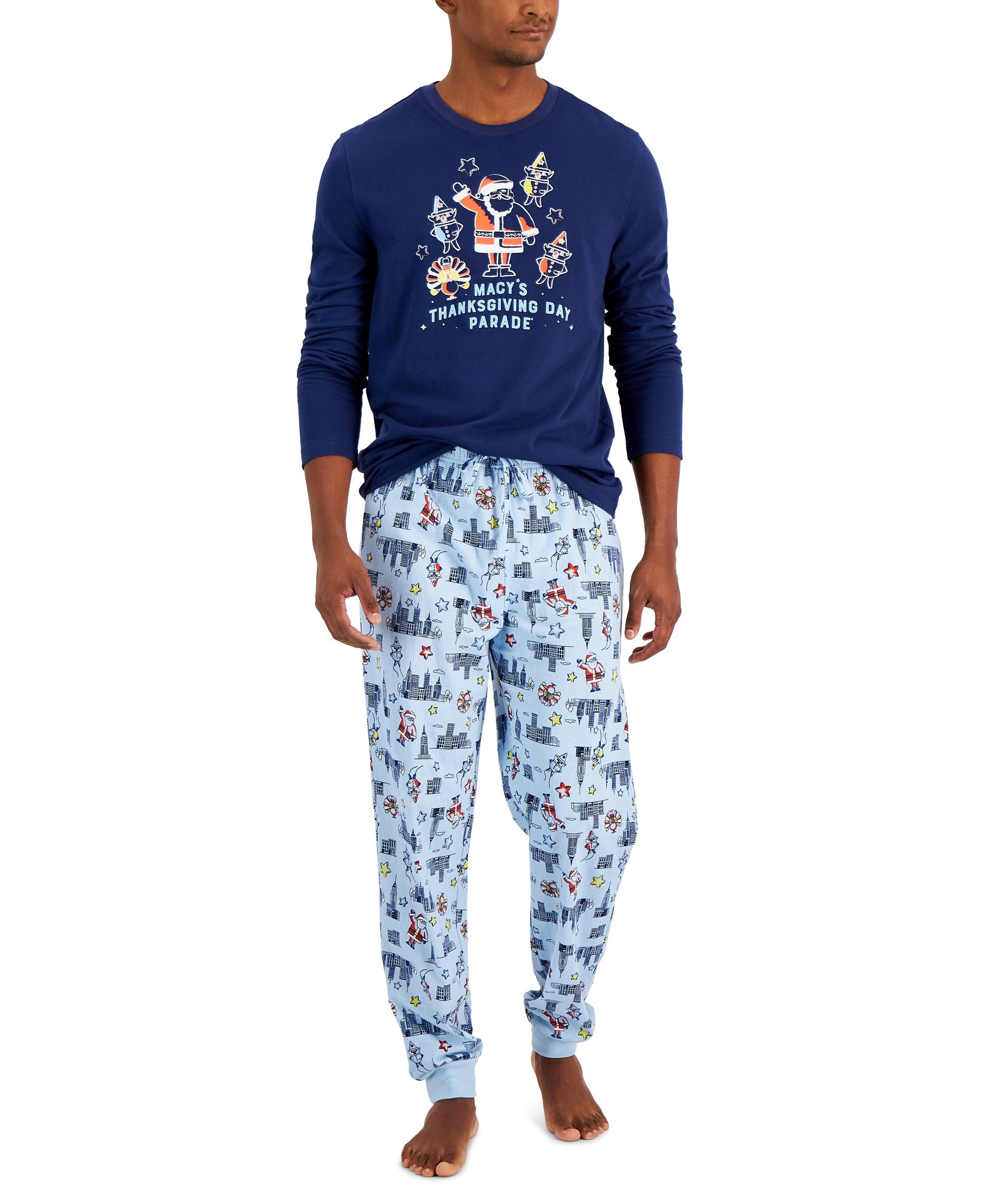 Matching Men's Thanksgiving Day Parade Mix It Pajama Set