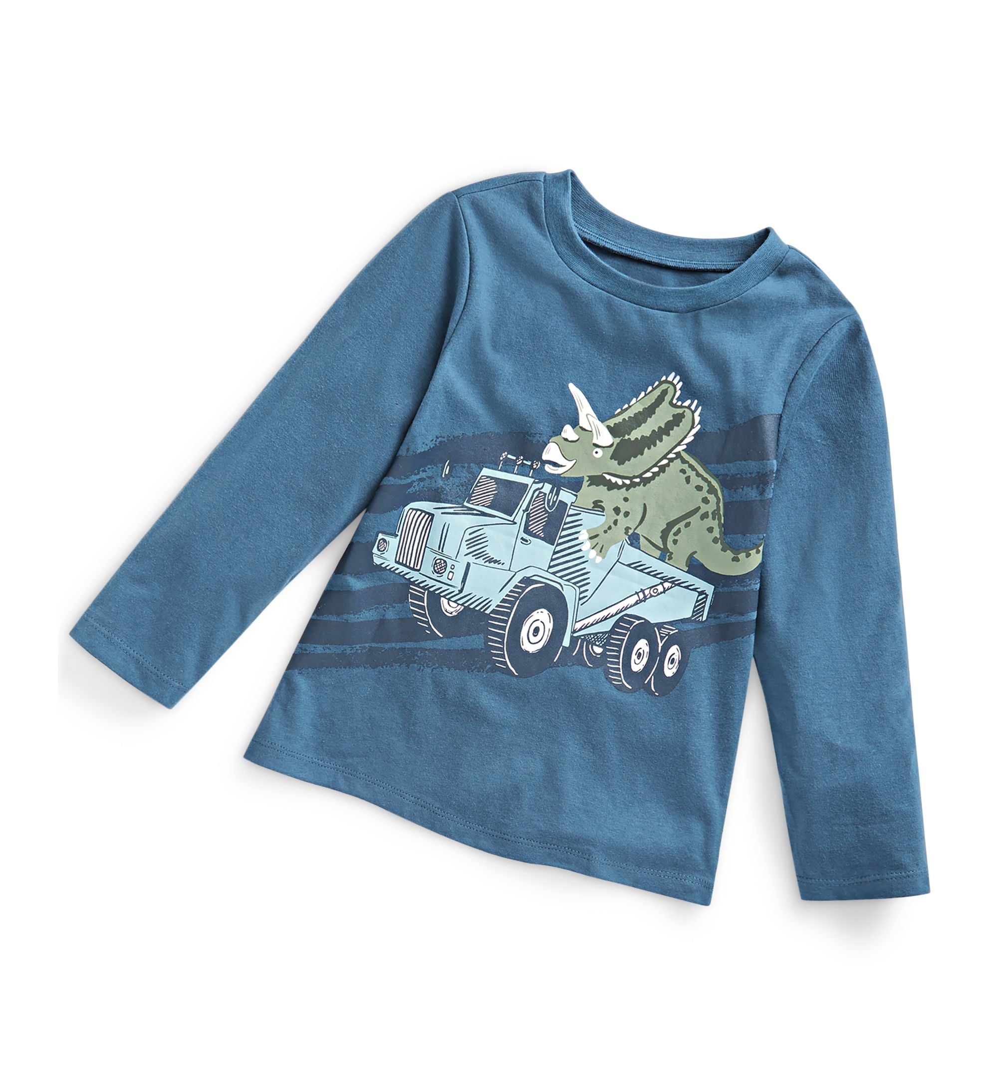 First Impressions Baby Boys Triceratops Truck Long Sleeve T-Shirt