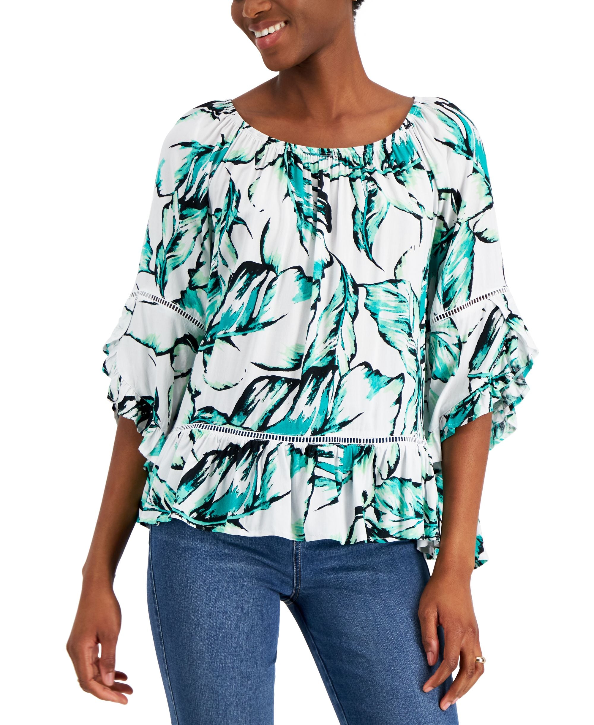 Fever Ruffled Hem Top