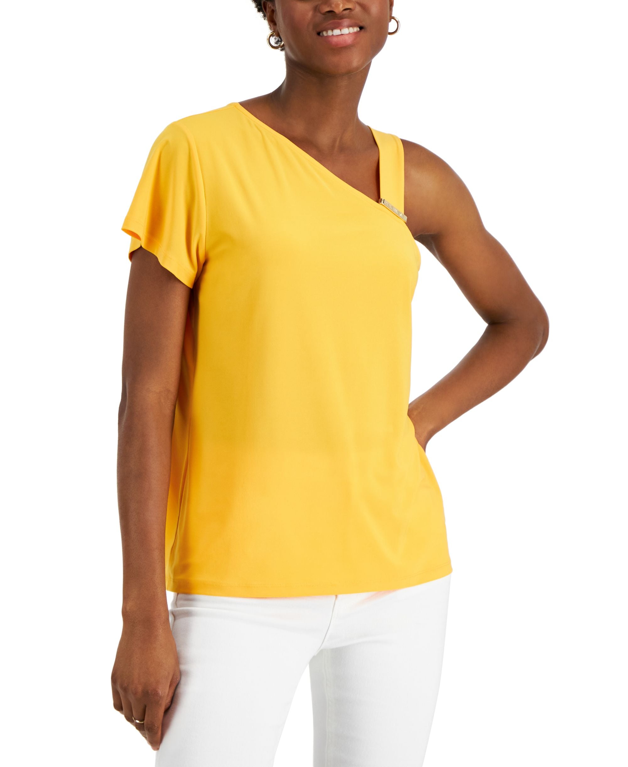 Asymmetrical Flutter-Sleeve Top
