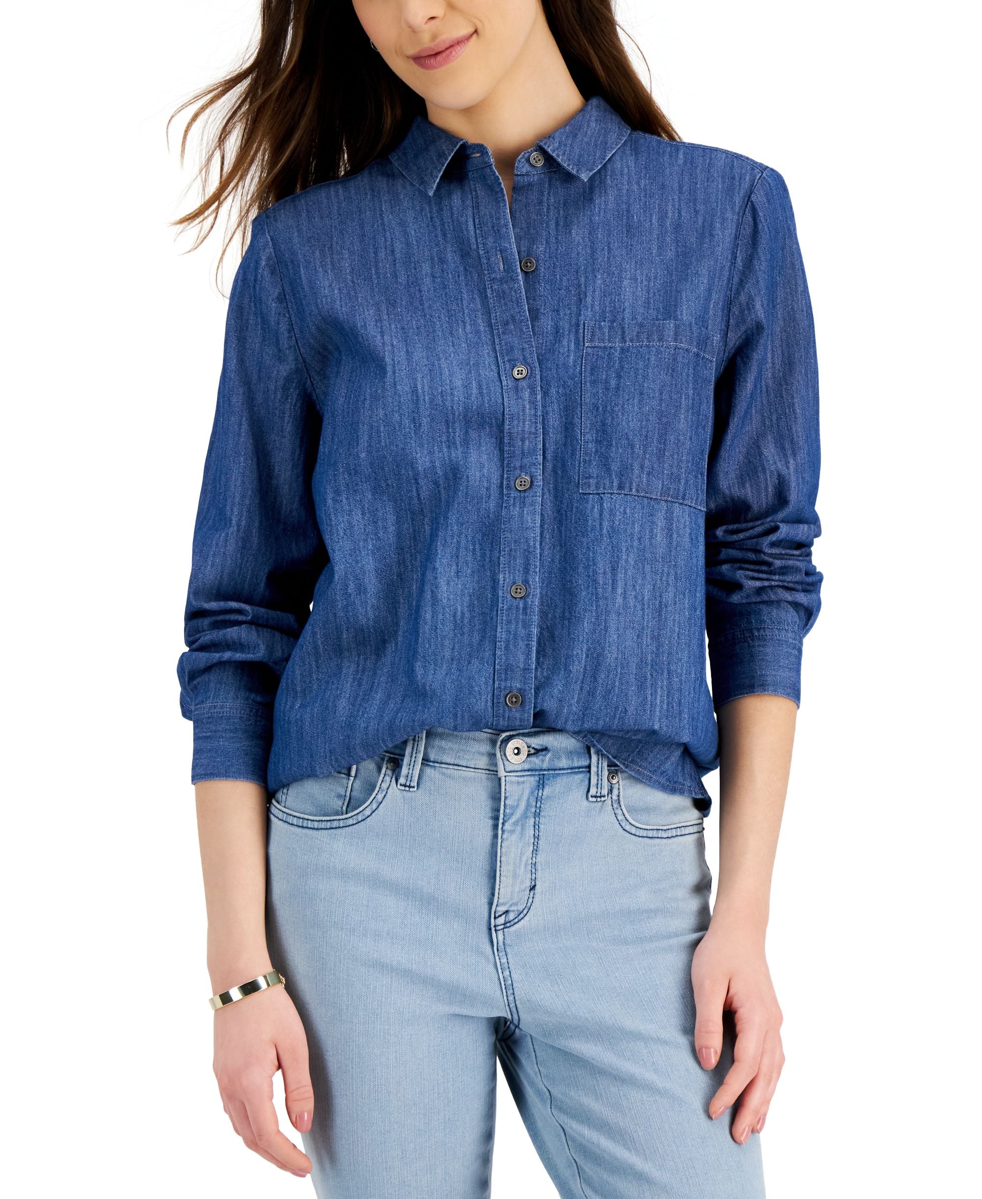 Style & Co Womens Cotton Shirt