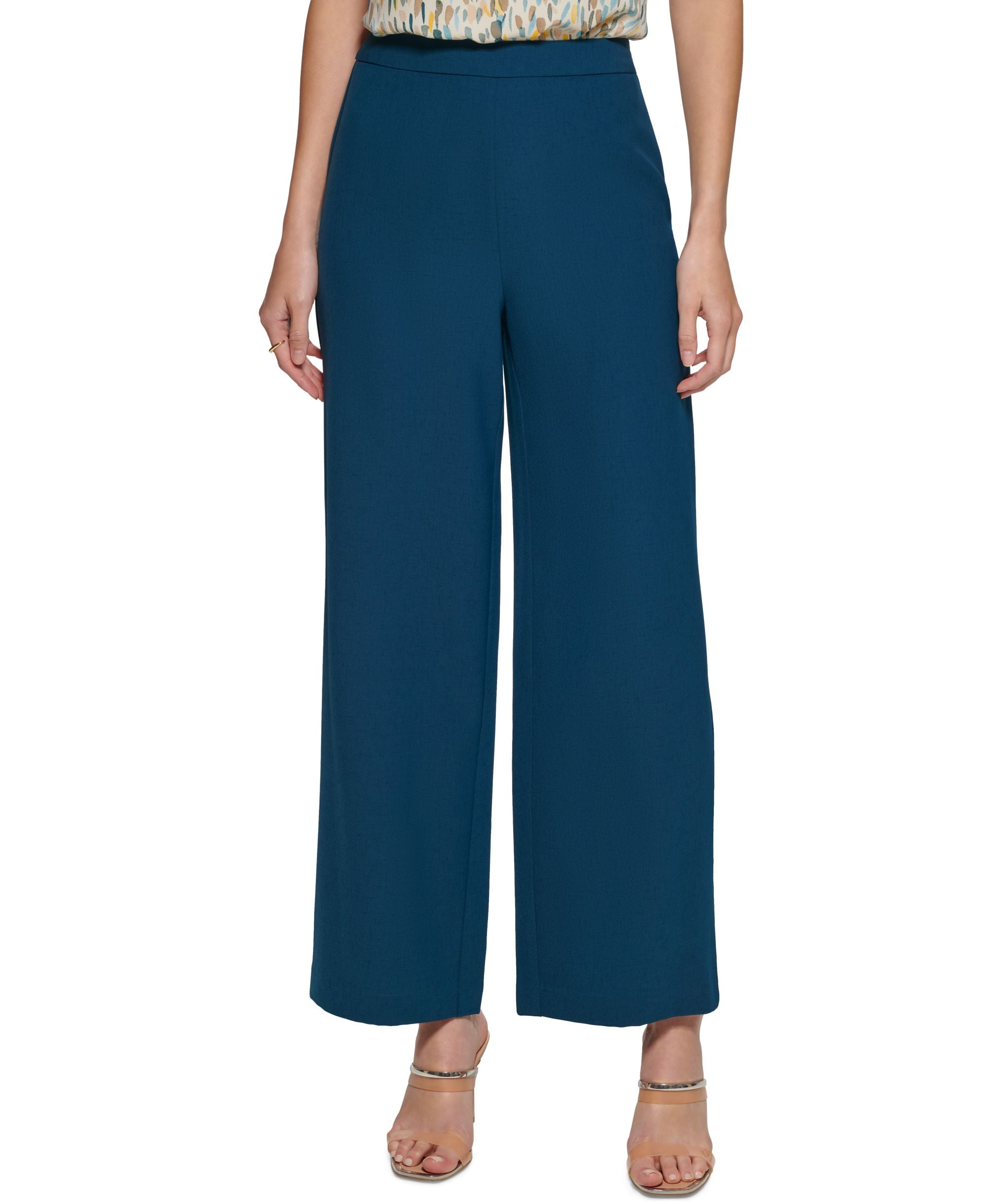 DKNY Petite Wide Leg Pants