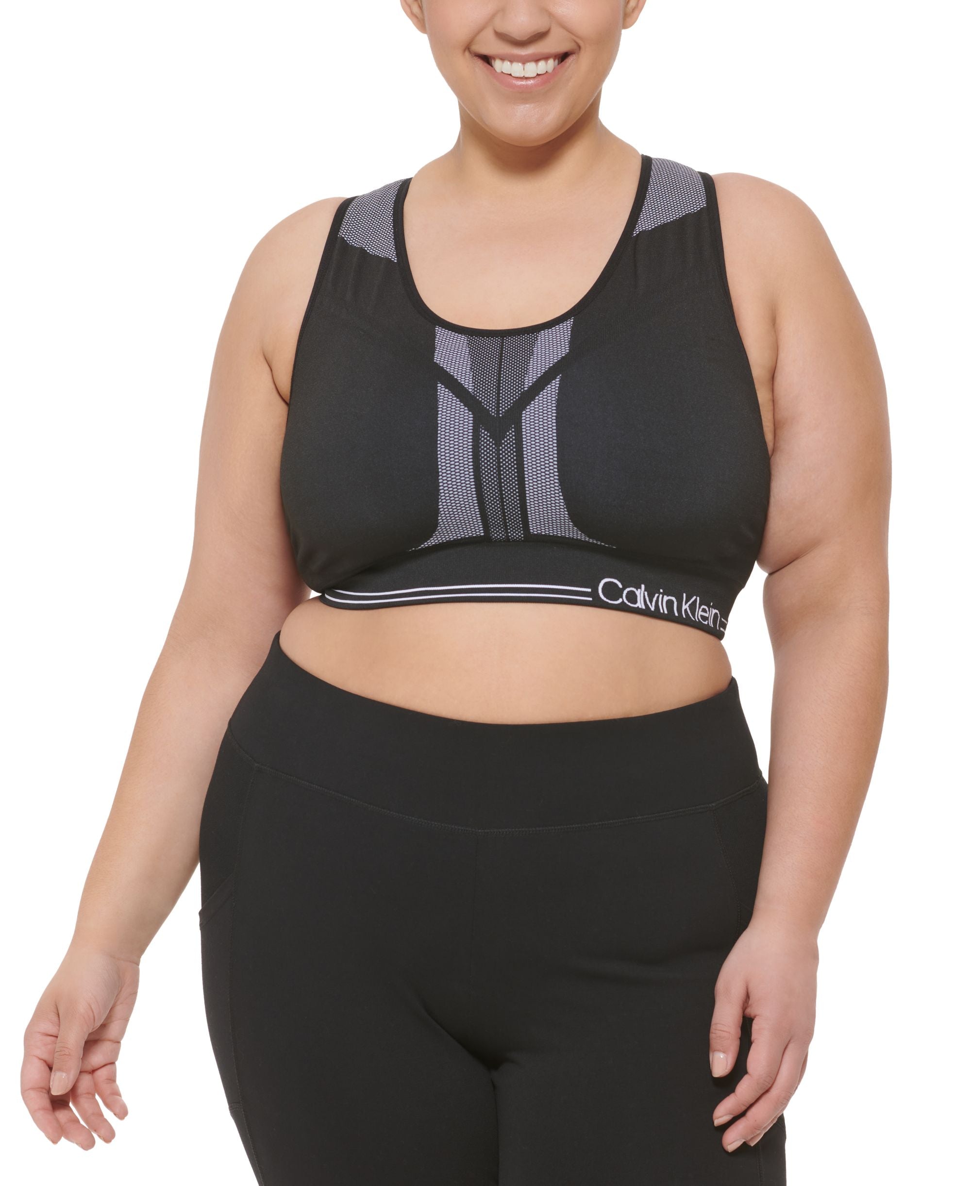 Calvin Klein Performance Plus Size Reversible Medium Impact Sports Bra