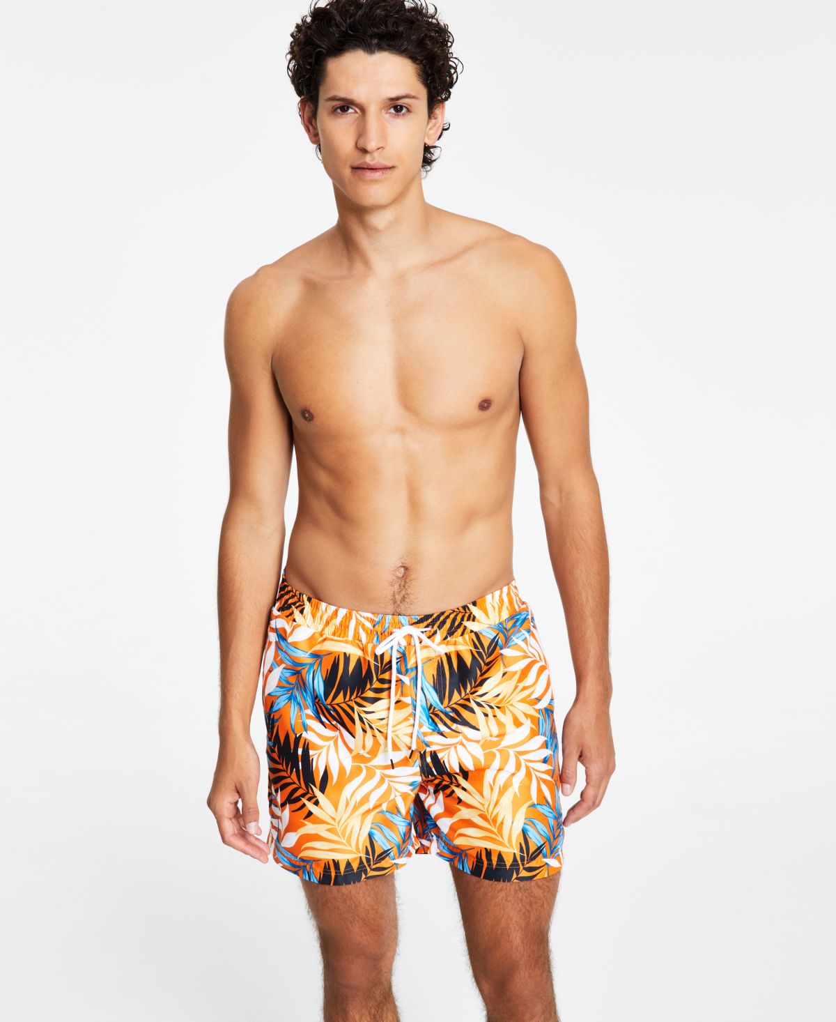 INC International Concepts Mens Palm Leaves 5 Board Shorts