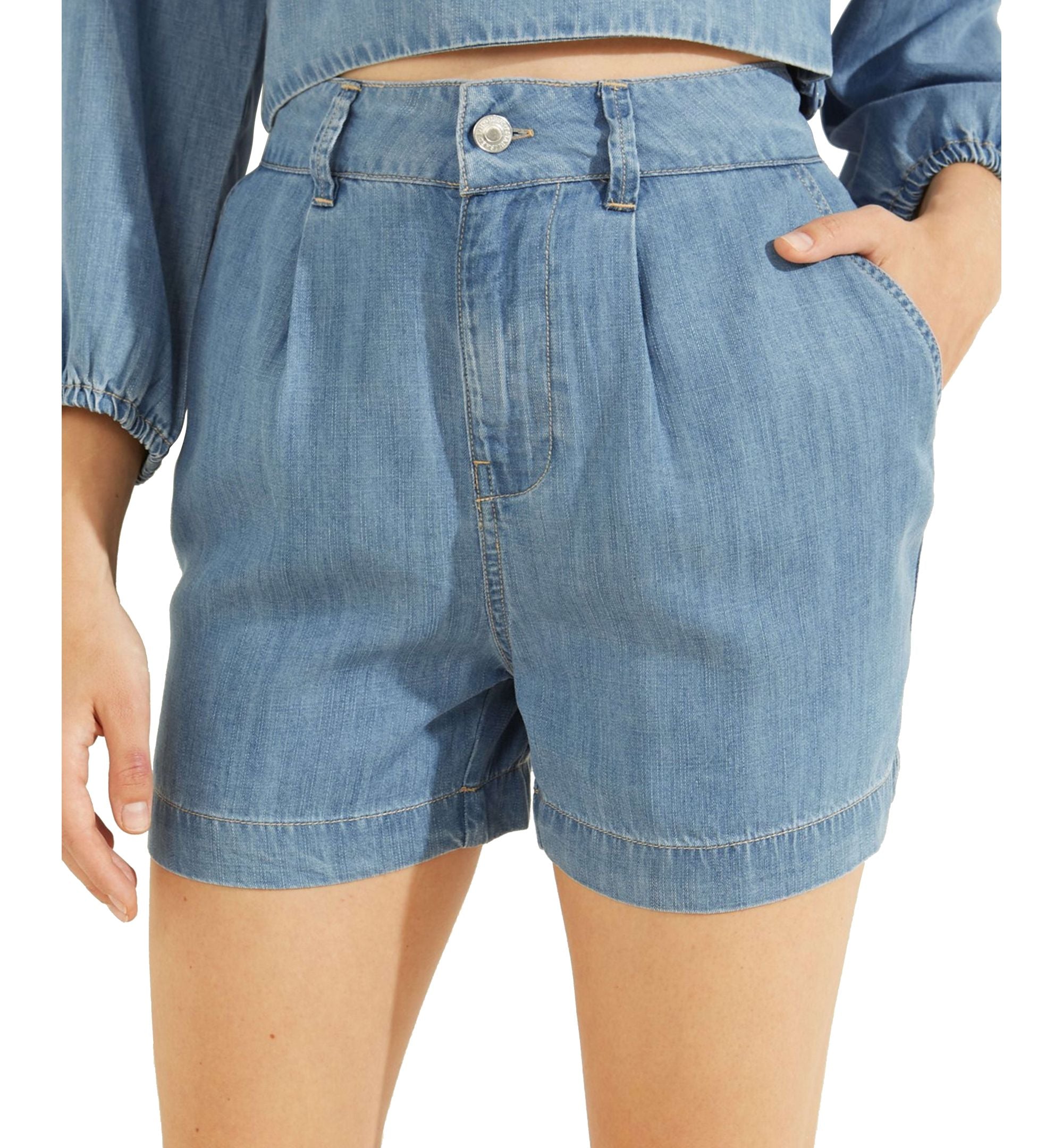 Guess Womens Nenita Denim Shorts