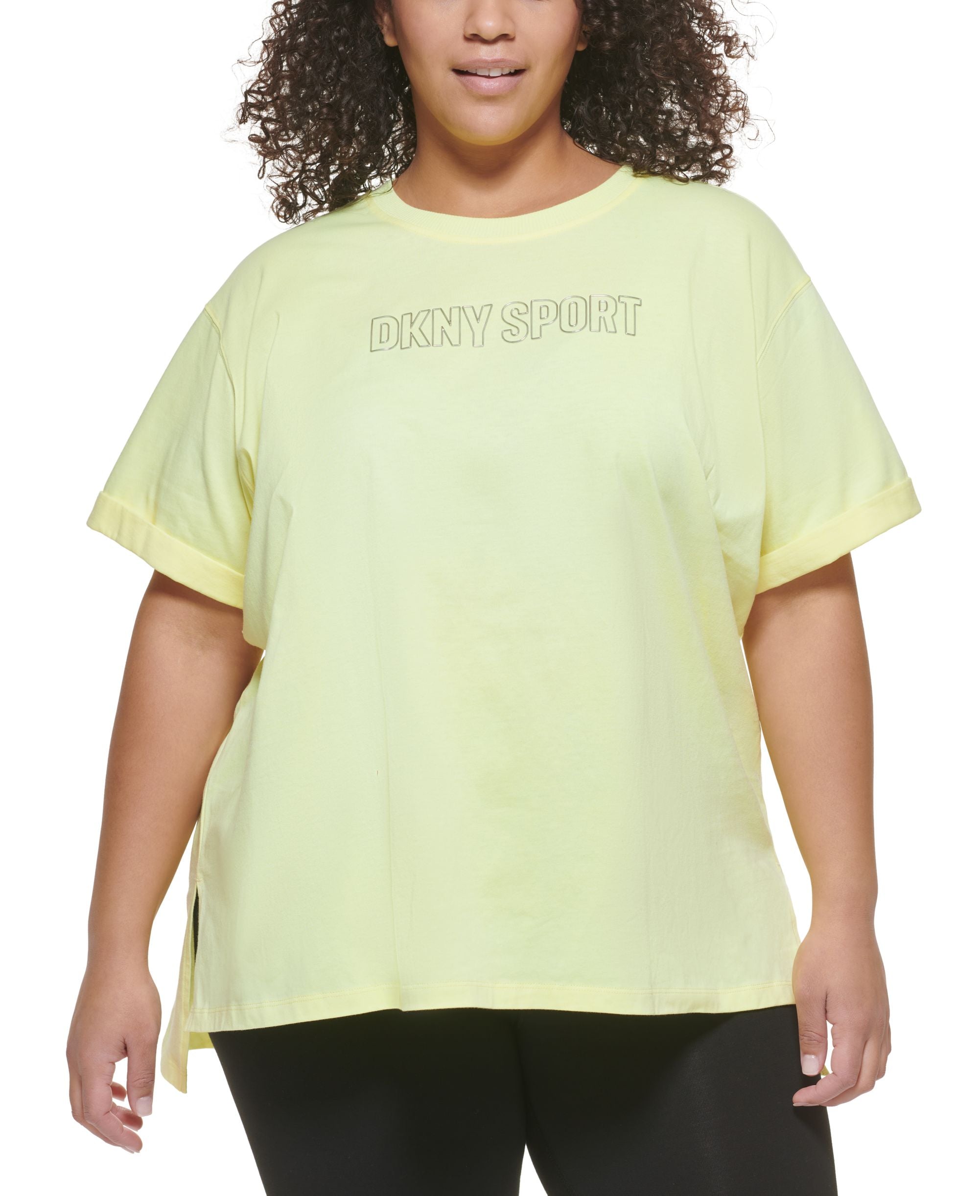 DKNY Sport Plus Size Cotton Logo T-Shirt