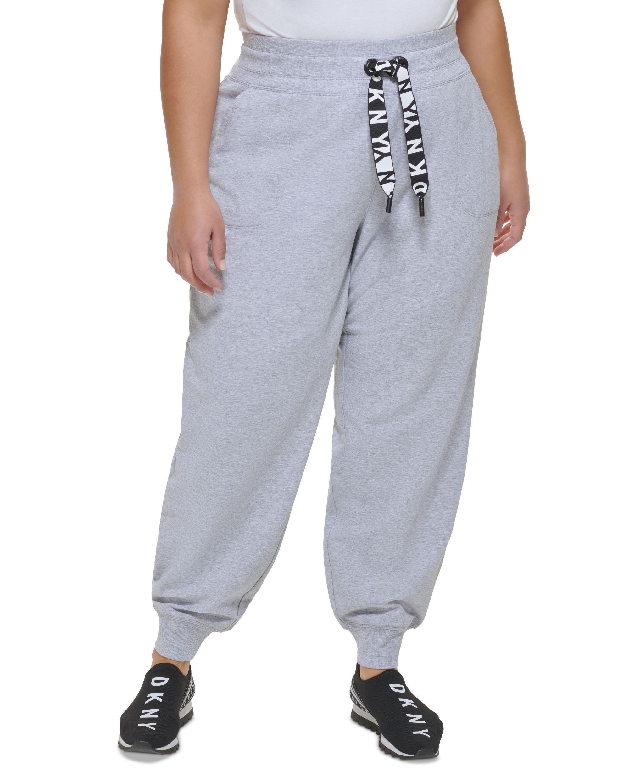DKNY Sports Plus Size Logo Drawstring Joggers