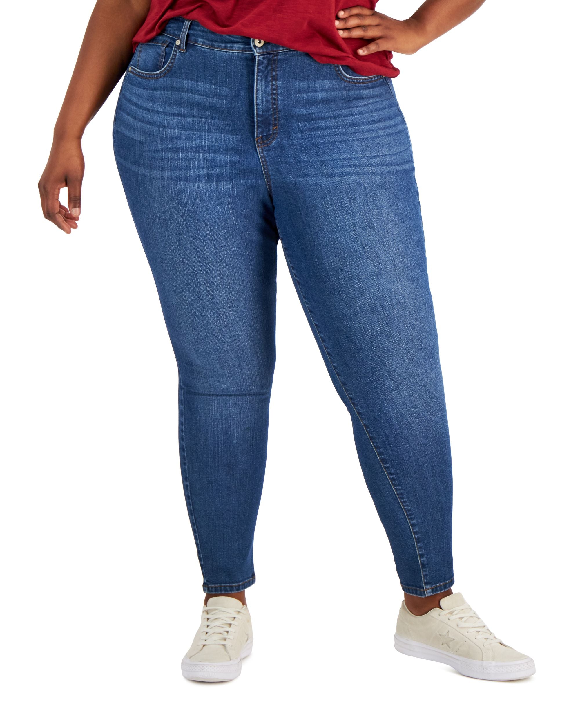 Style & Co Plus Size High Rise Skinny Ankle Jeans