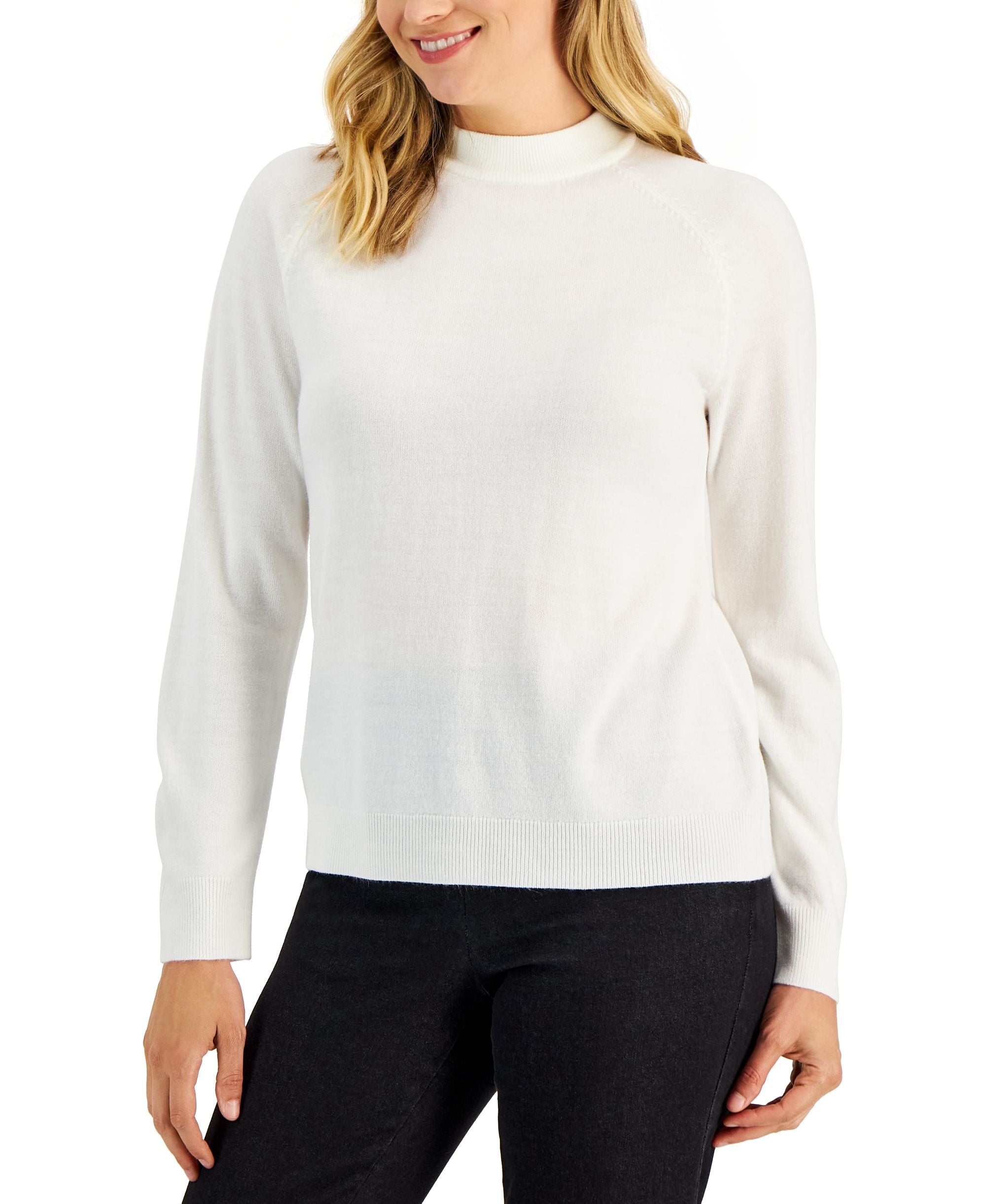 Women's Zip-Back Mock-Neck Sweater