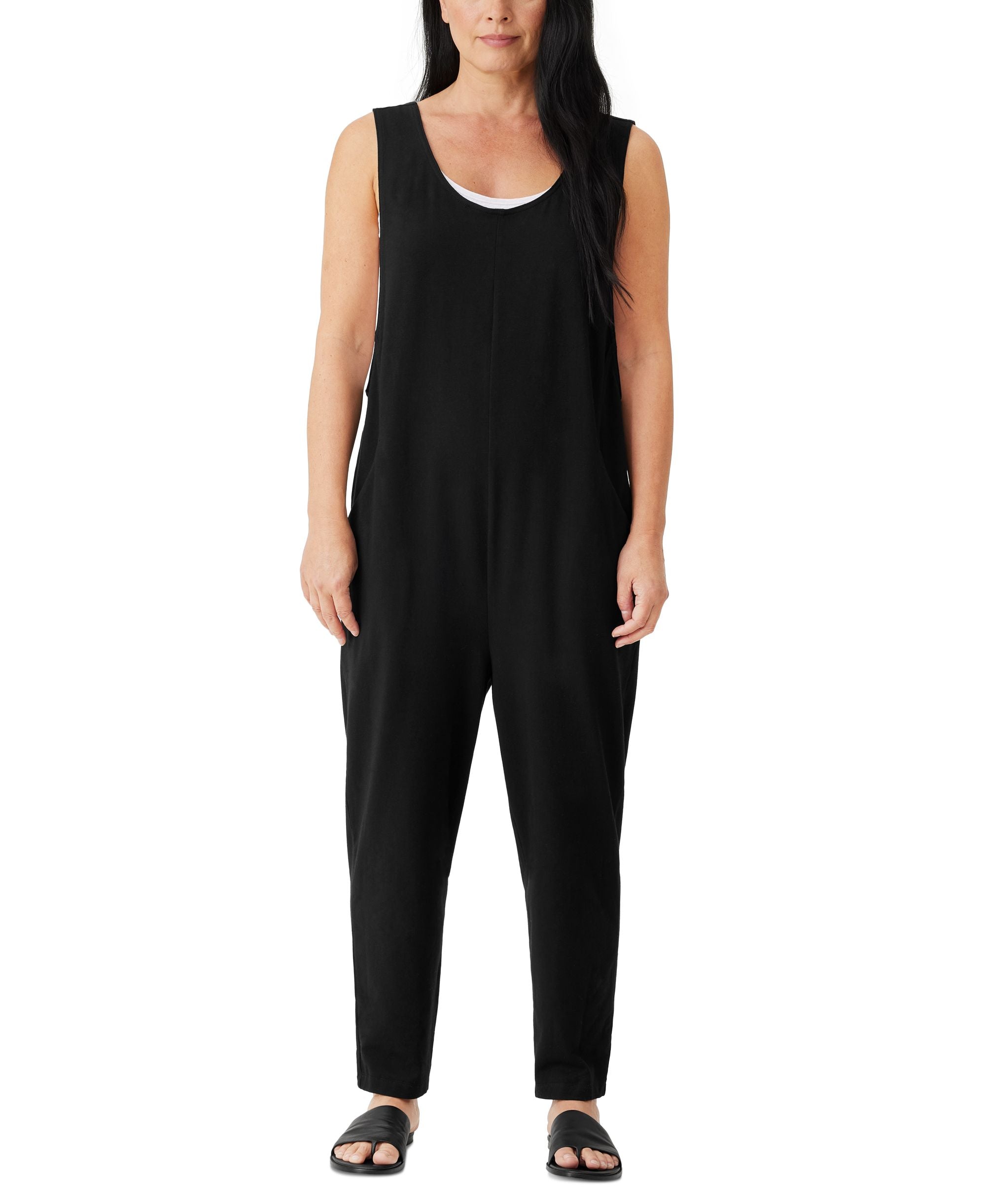 Eileen Fisher Womens Slouchy Cropped Jumpsuit