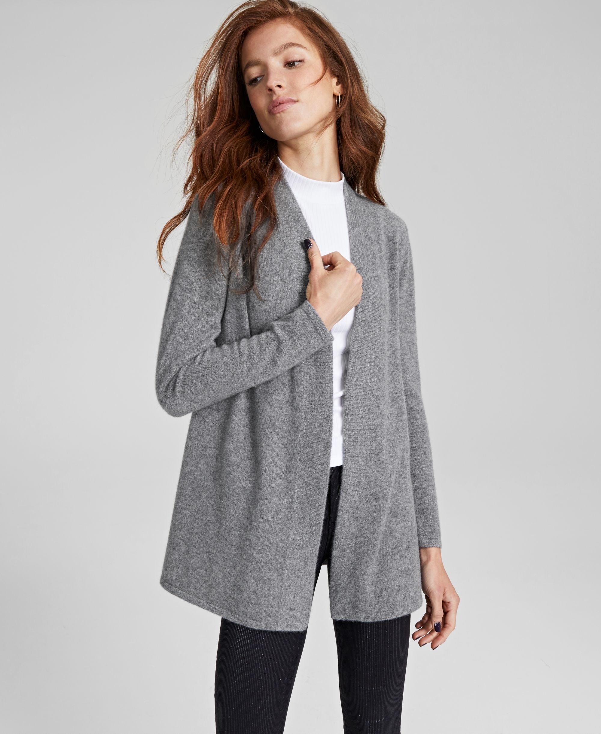 Women's 100% Cashmere Duster Sweater, Regular & Petites