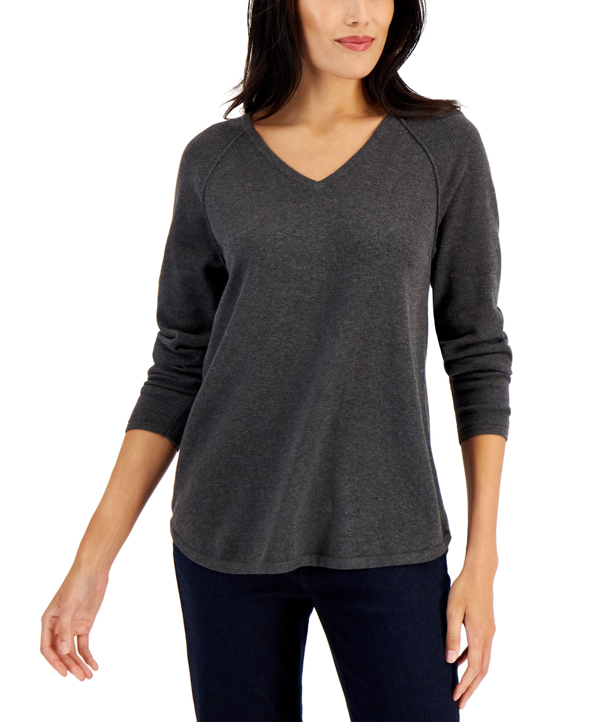 Women's Cotton V-Neck Sweater