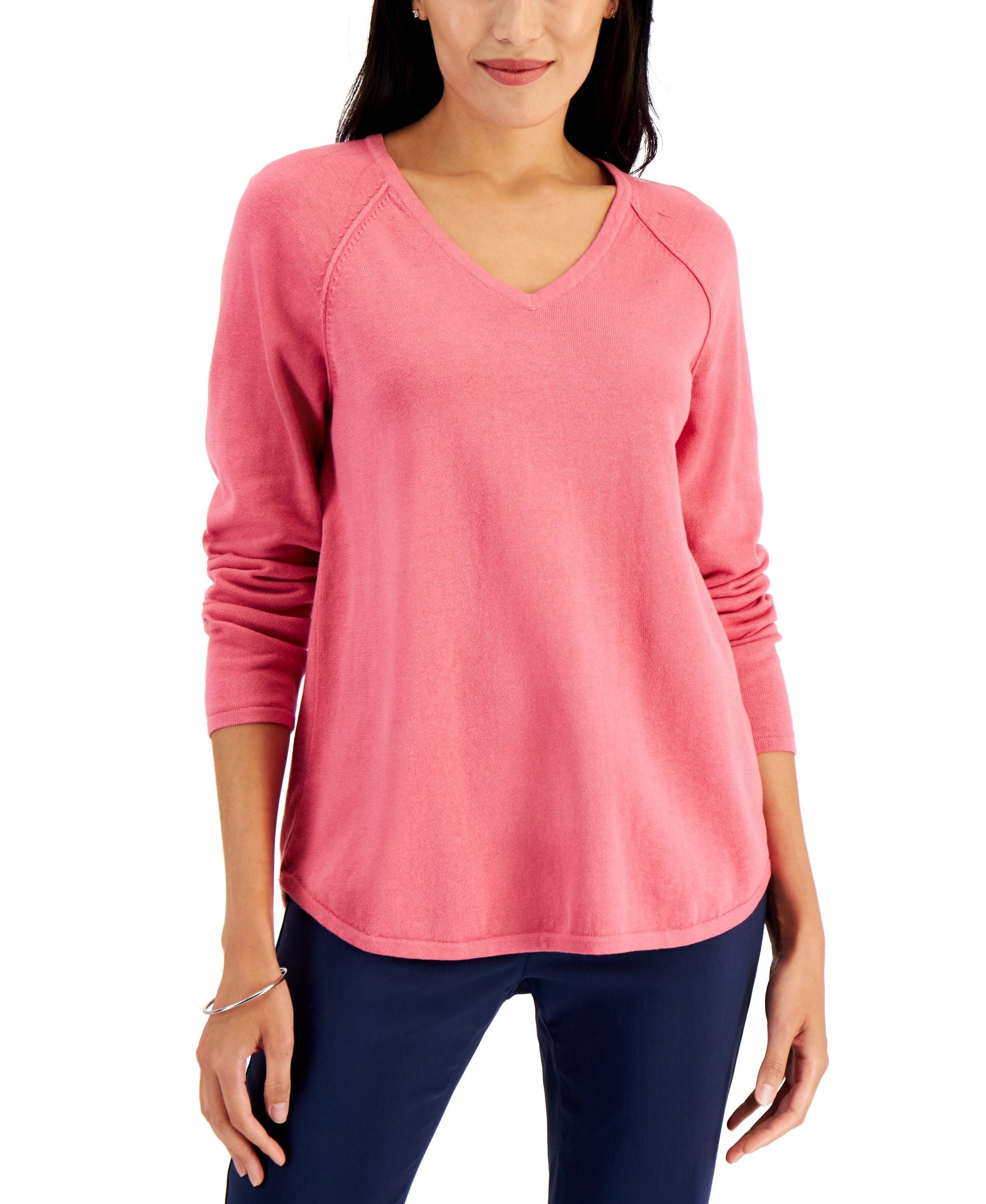 Women's Cotton V-Neck Sweater