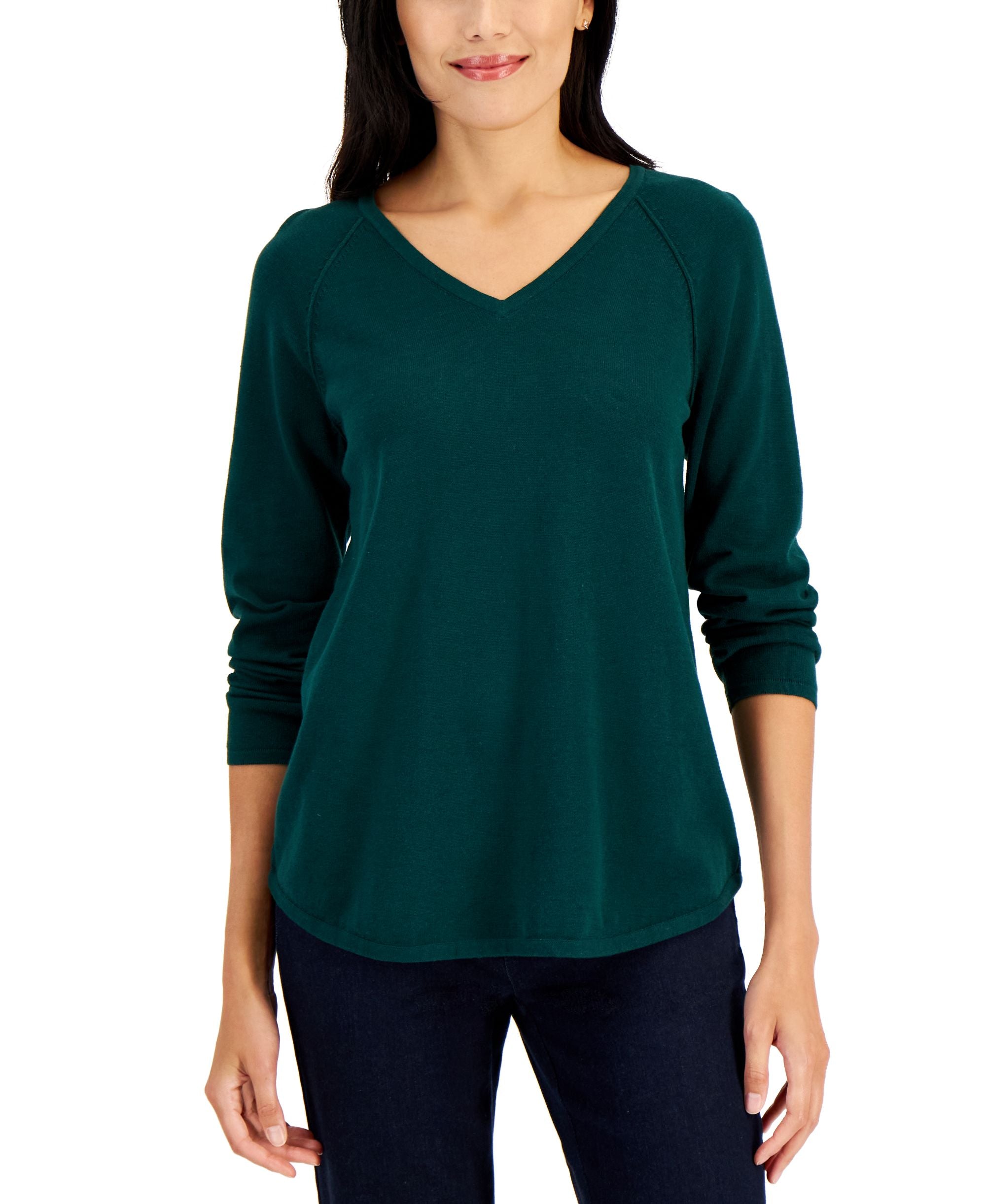 Women's Cotton V-Neck Sweater