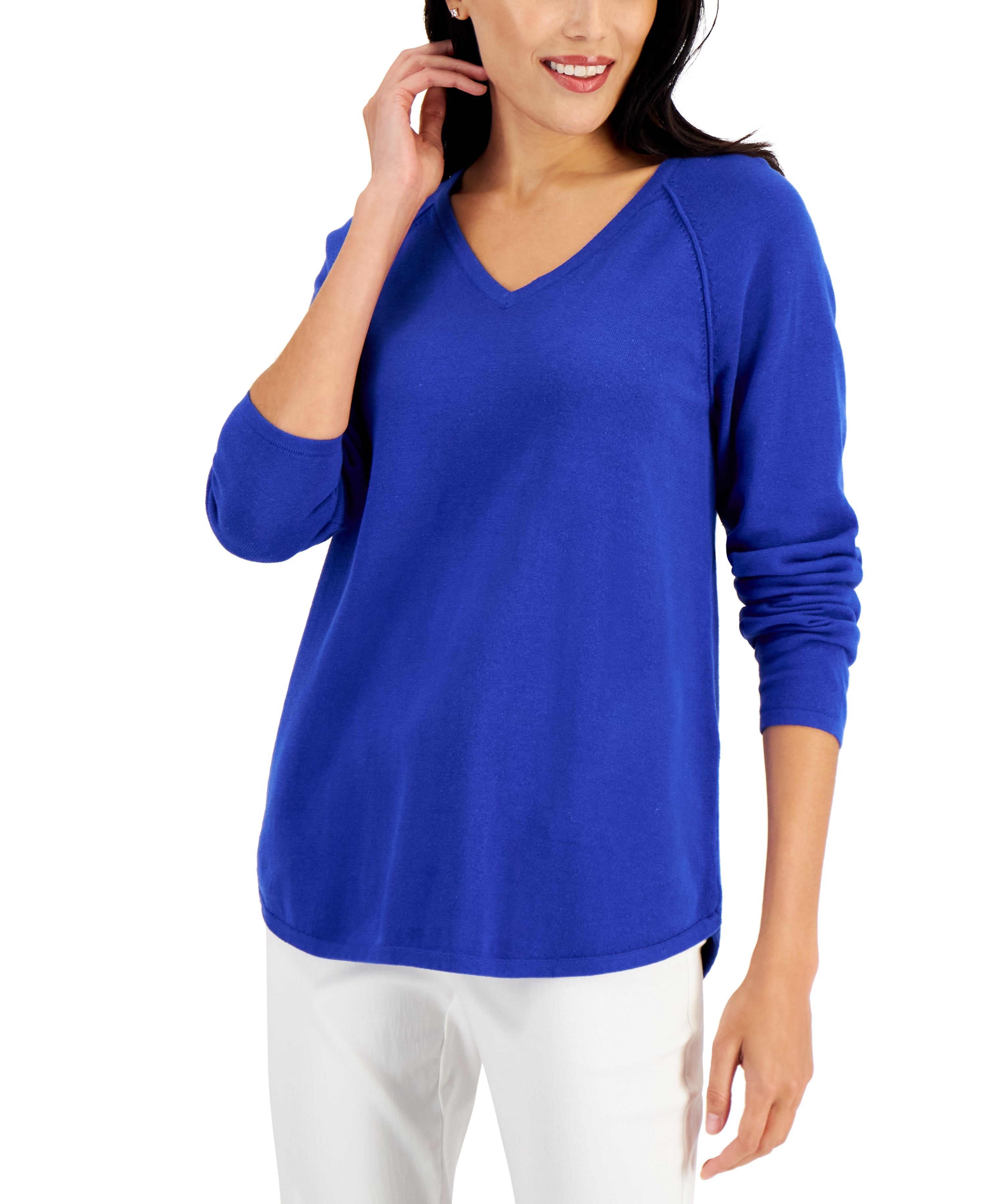 Women's Cotton V-Neck Sweater