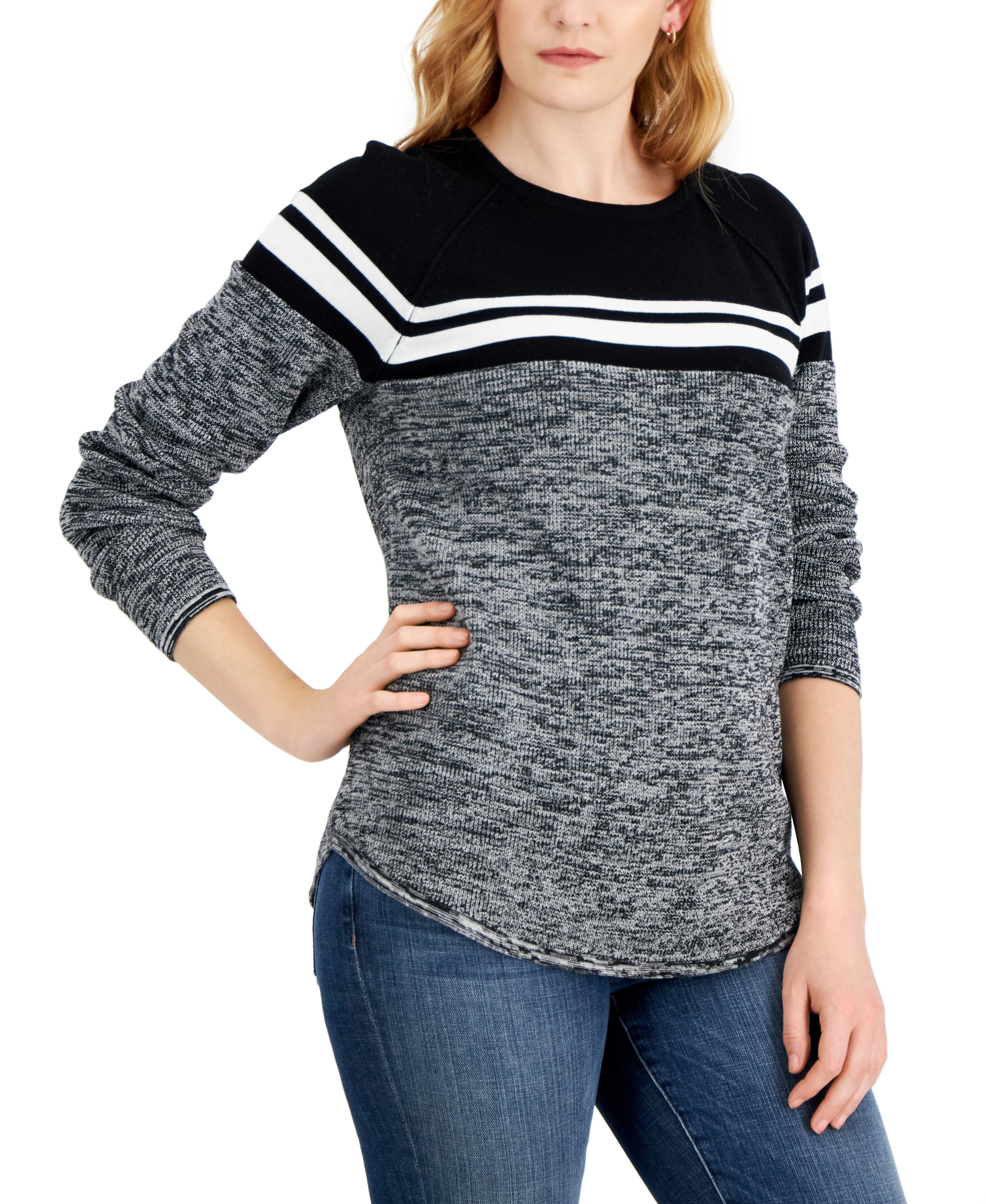 Women's Cotton Colorblocked Sweater