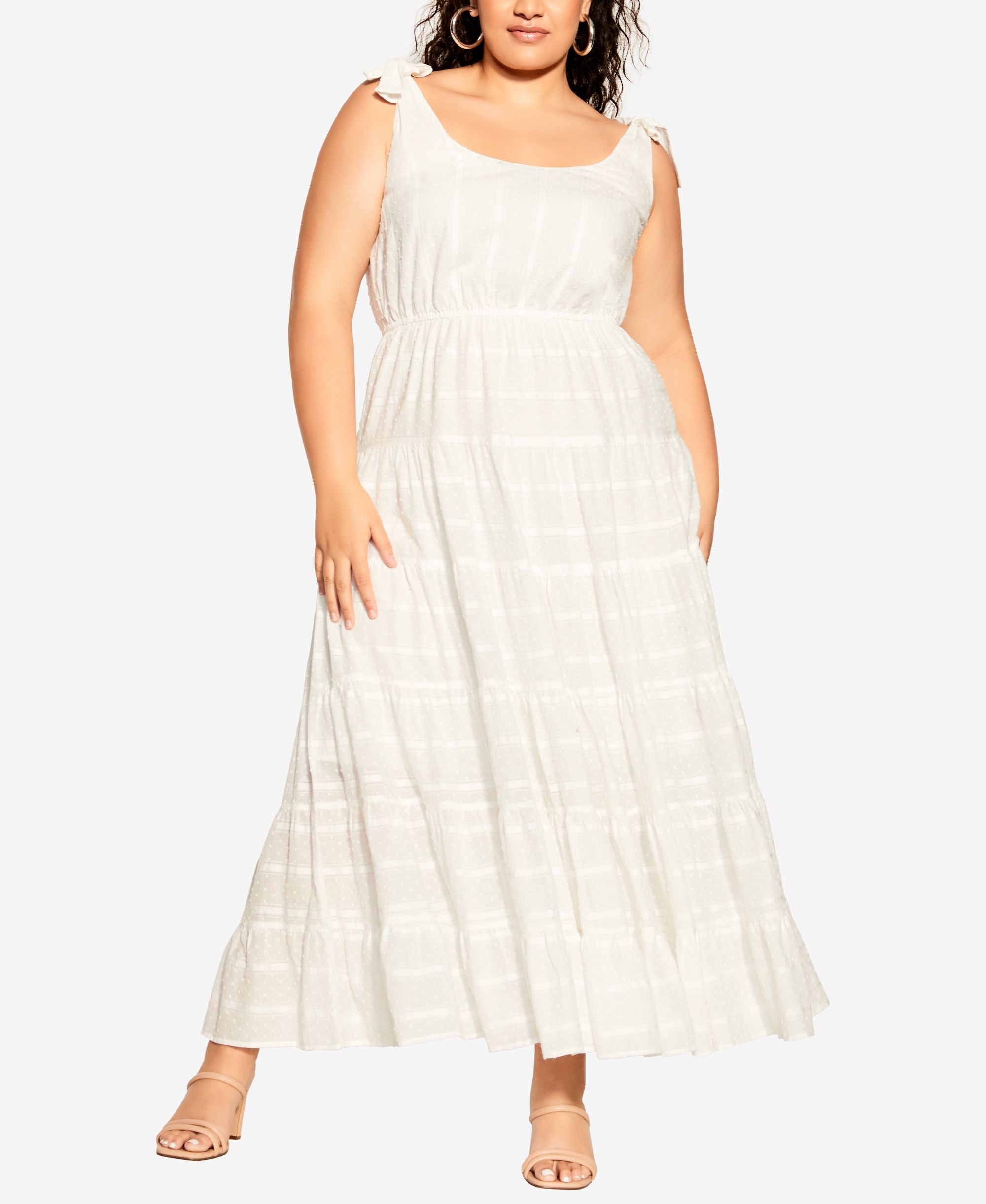 City Chic Trendy Plus Size Dobby Love Maxi Dress