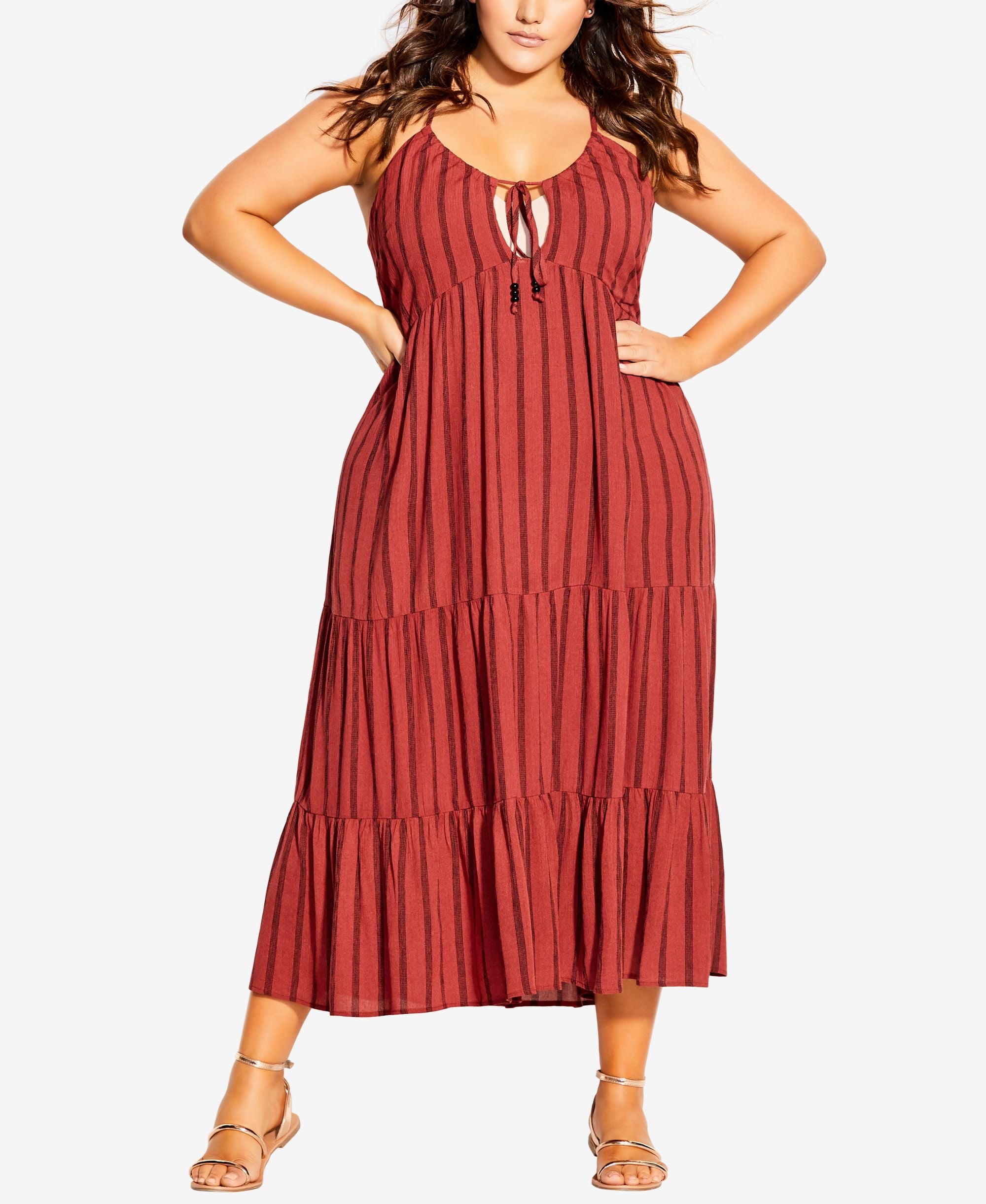 Trendy Plus Size Caribbean Maxi Dress