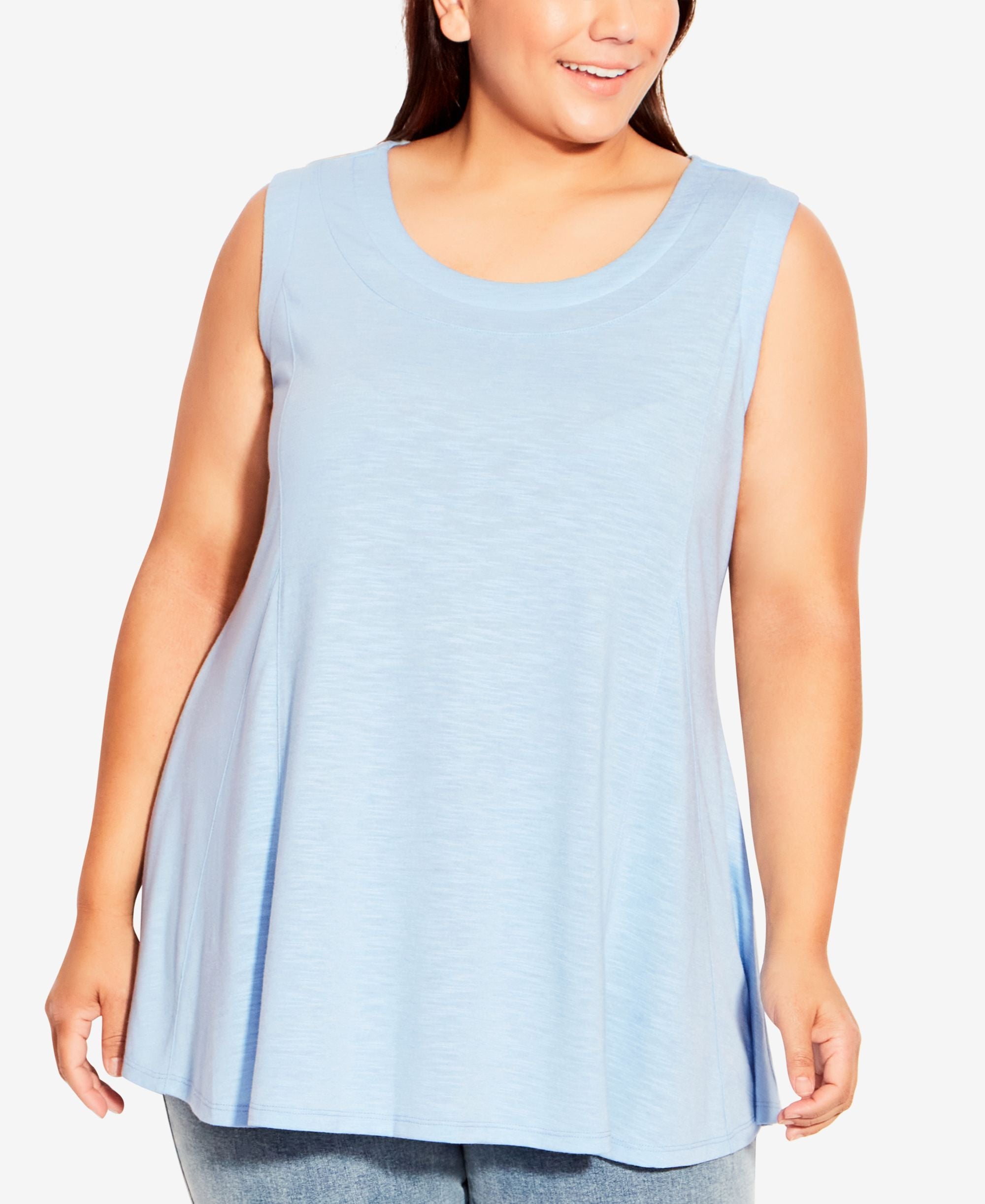 Plus Size Fit N Flare Tank Top
