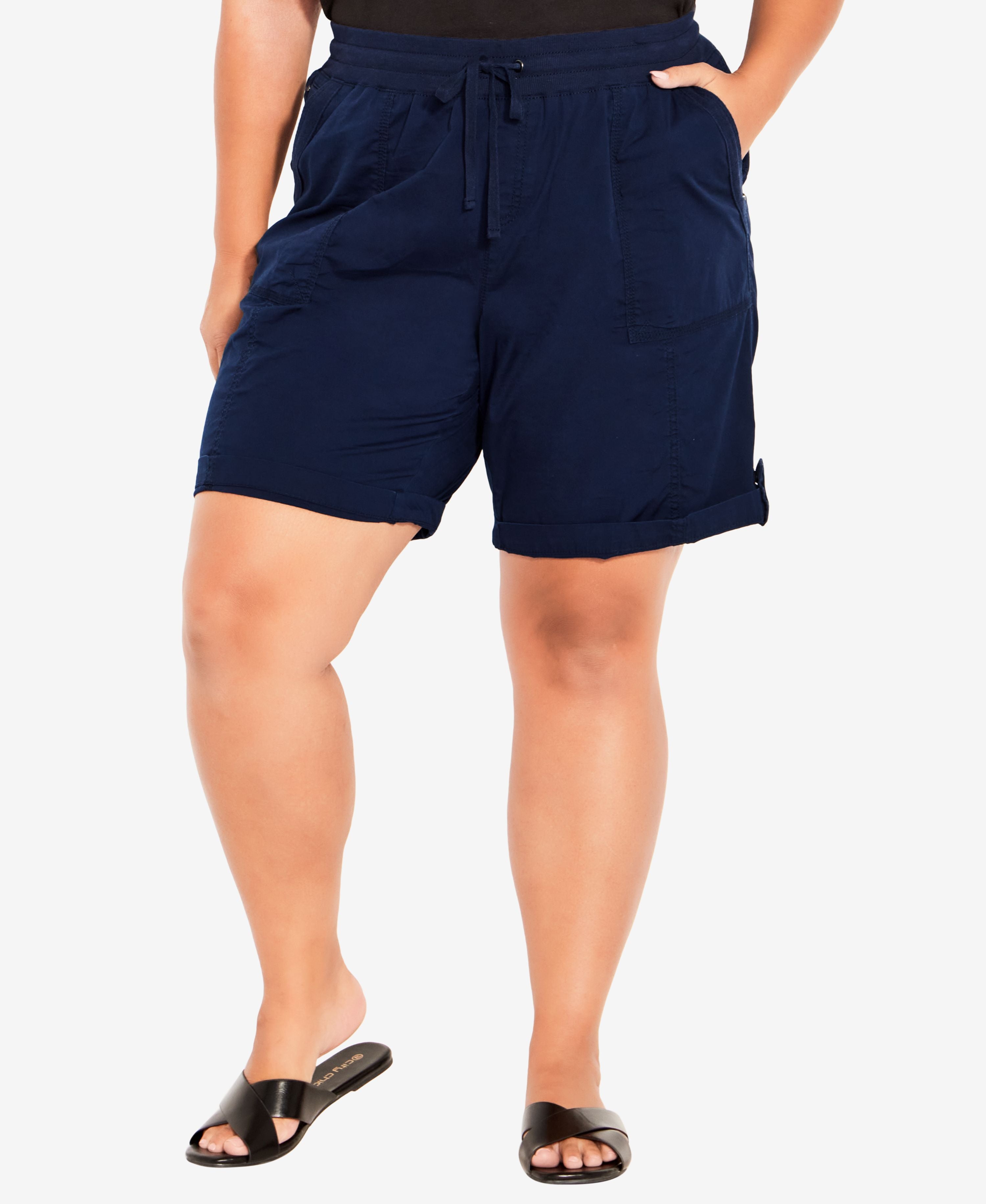 Plus Size Cotton Casual Shorts