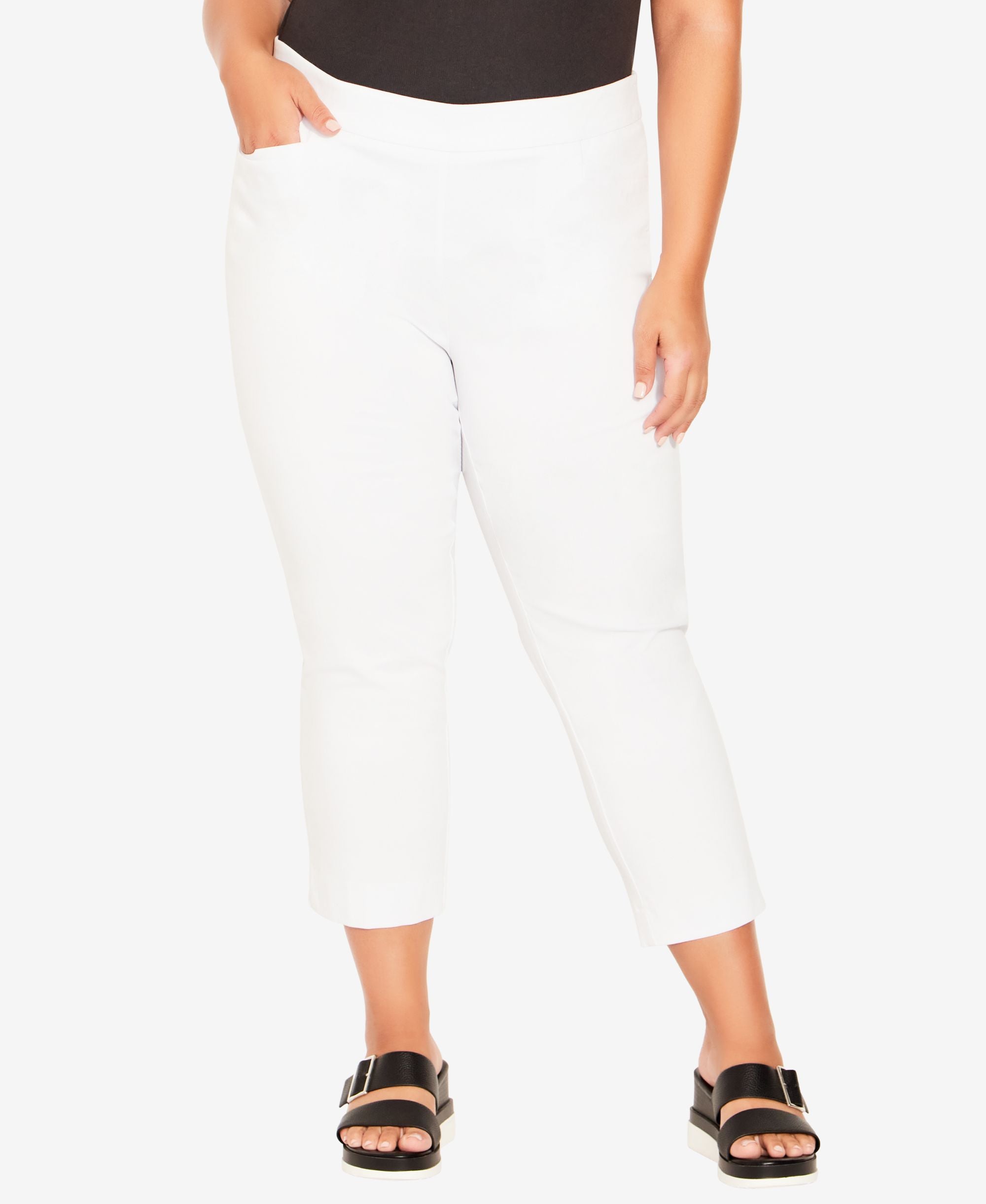 Plus Size Super Stretch Crop Pants