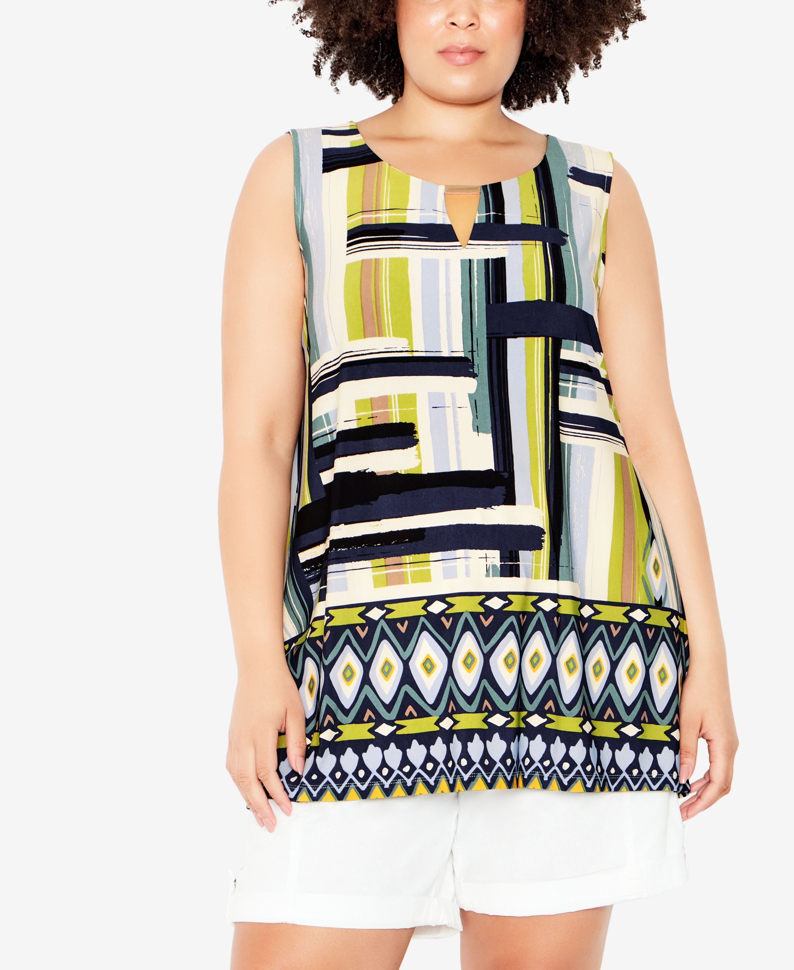 Plus Size Adalyn Keyhole Top