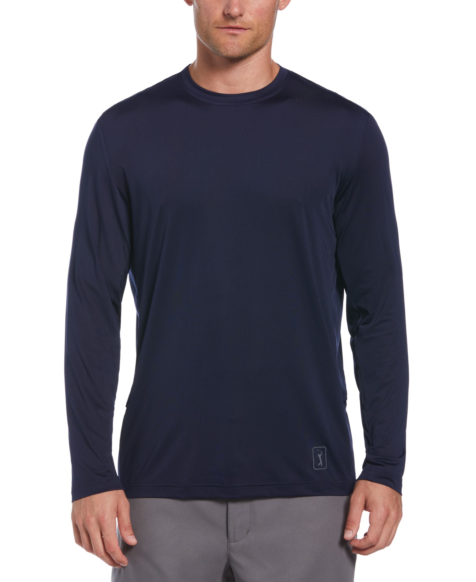 Pga Tour Mens Mixed Media Sun Protection Golf Shirt