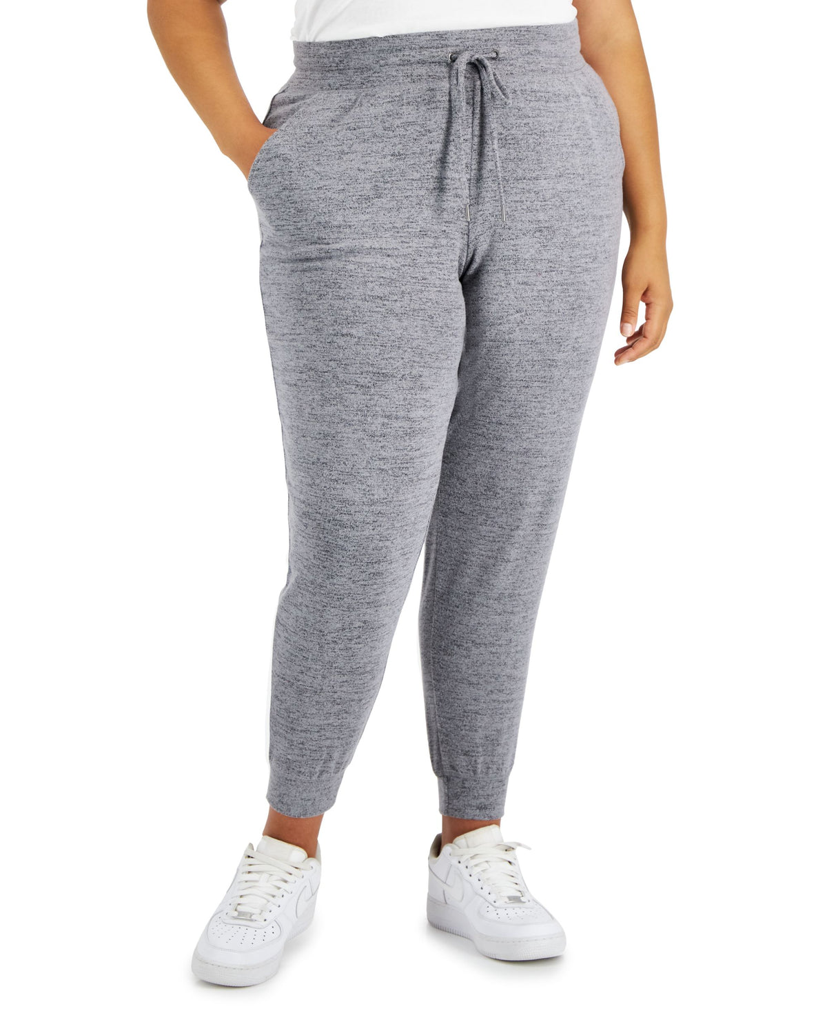 ID Ideology Plus Size Drawstring Knit Joggers