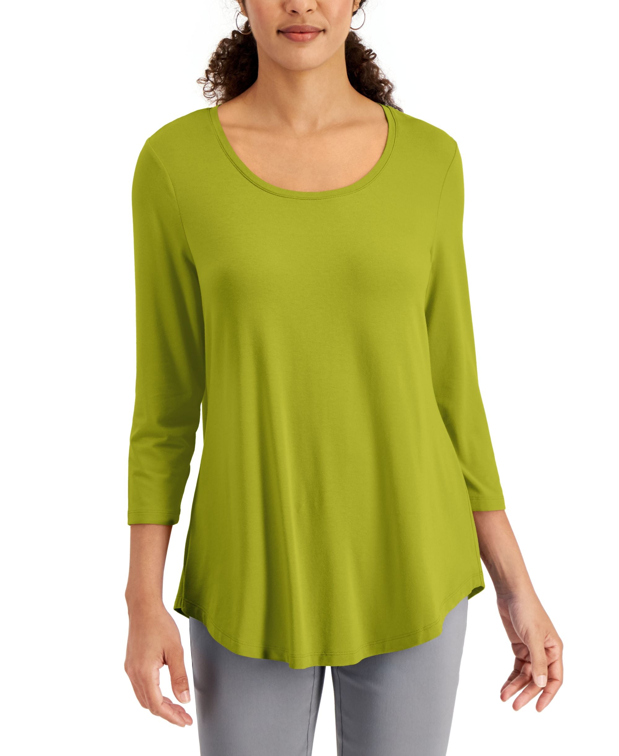 JM Collection Womens 3/4 Sleeve Top