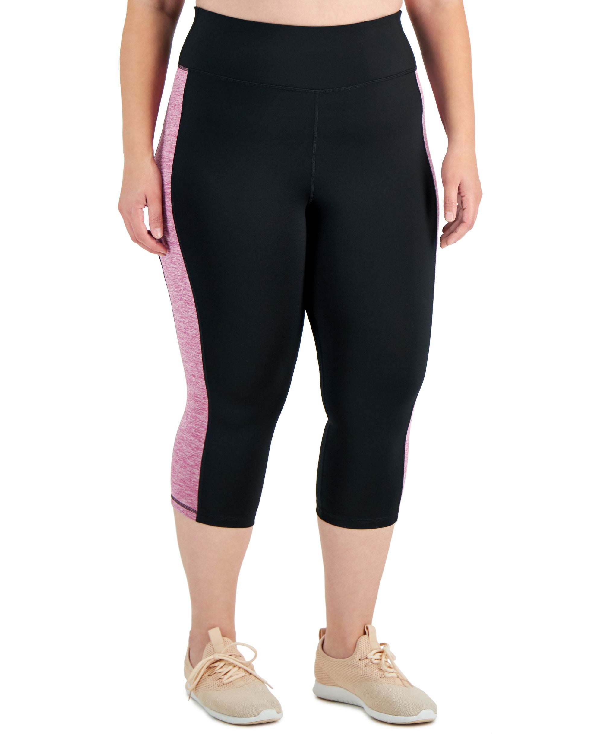 ID Ideology Plus Size Colorblocked Capri Leggings